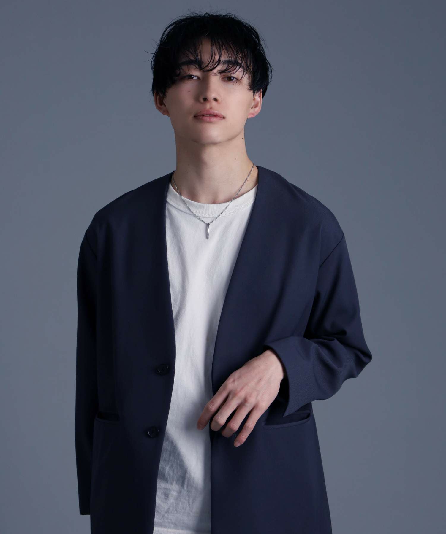 【WEB限定】“SAND”ロッドネックレス/サージカルステンレス316L