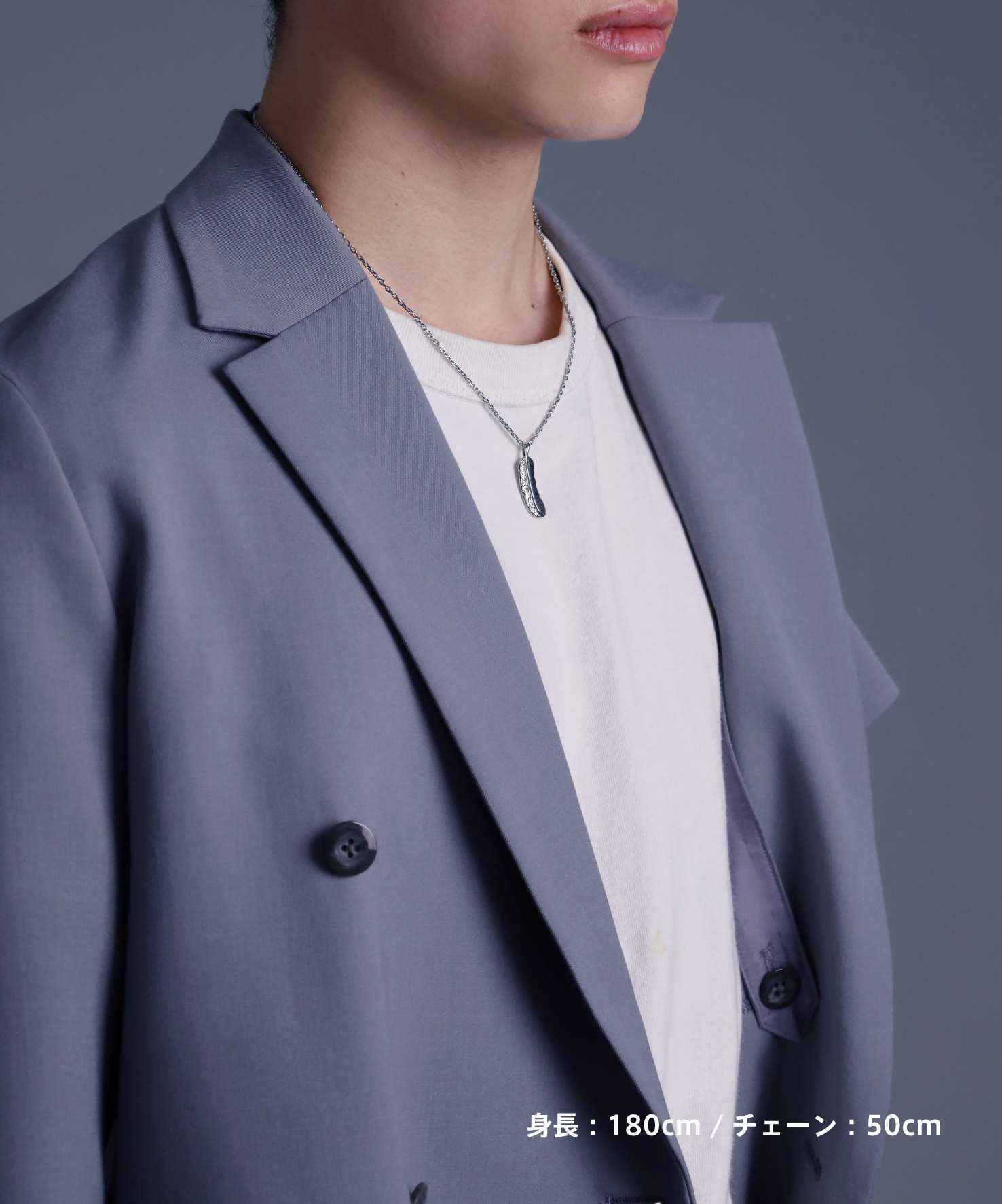 【限定展開】“HAWAIIAN”ネックレス/フェザー/サージカルステンレス（金属アレルギー対応）