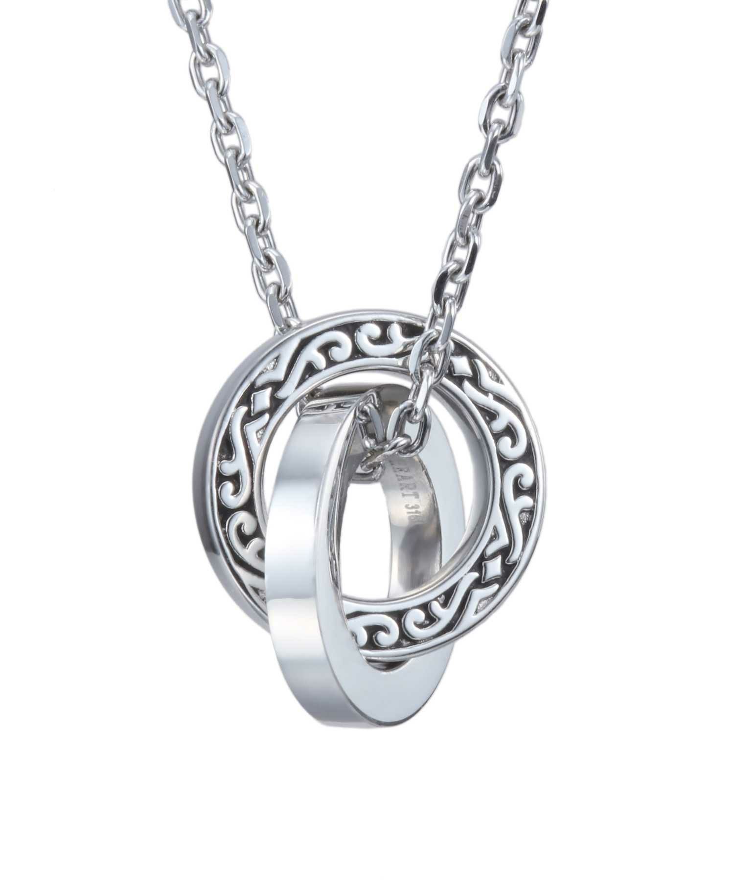 【WEB限定】ワイドタテガミダブルリングネックレス/サージカルステンレス316L（金属アレルギー対応）