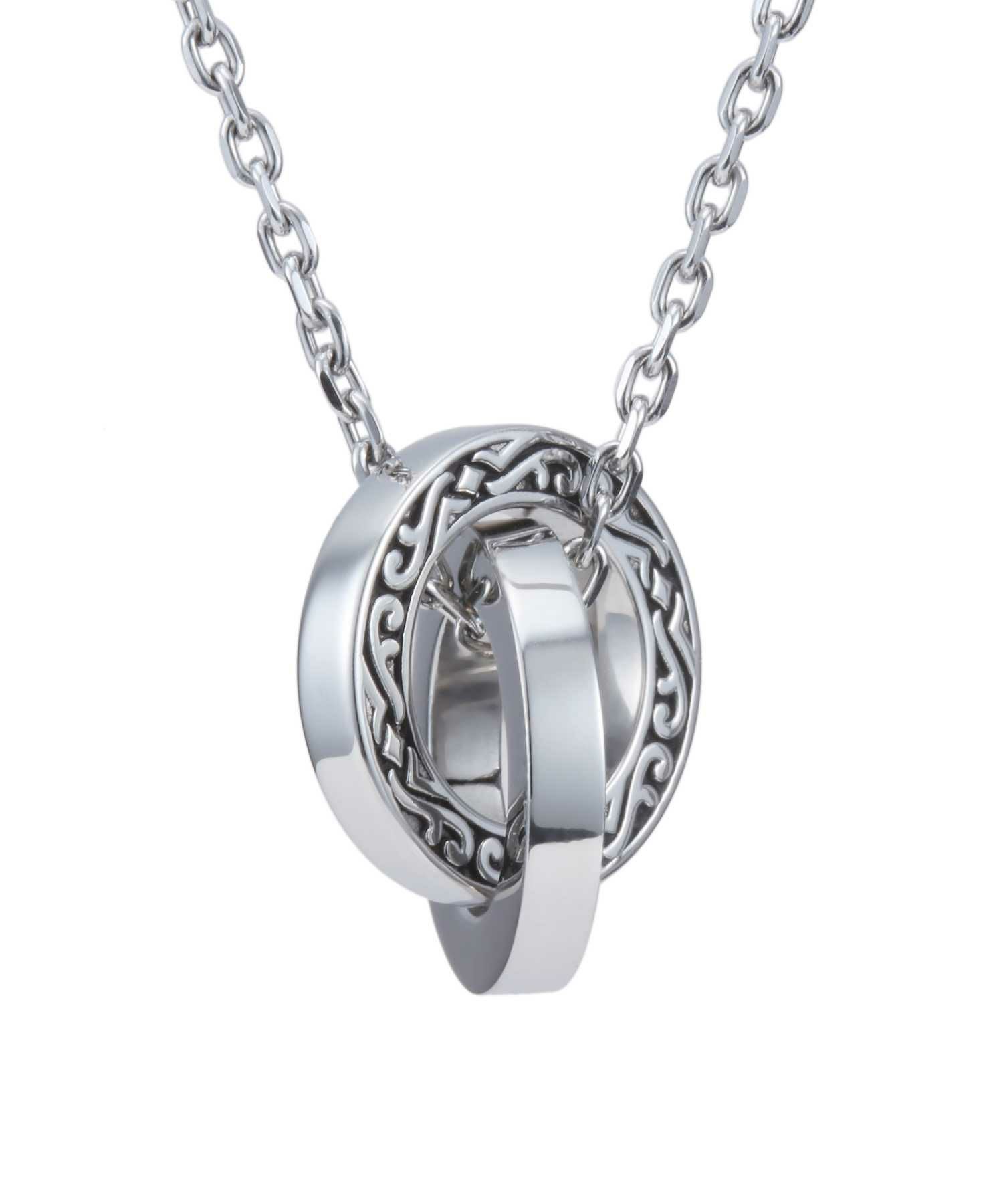 【WEB限定】ワイドタテガミダブルリングネックレス/サージカルステンレス316L（金属アレルギー対応）