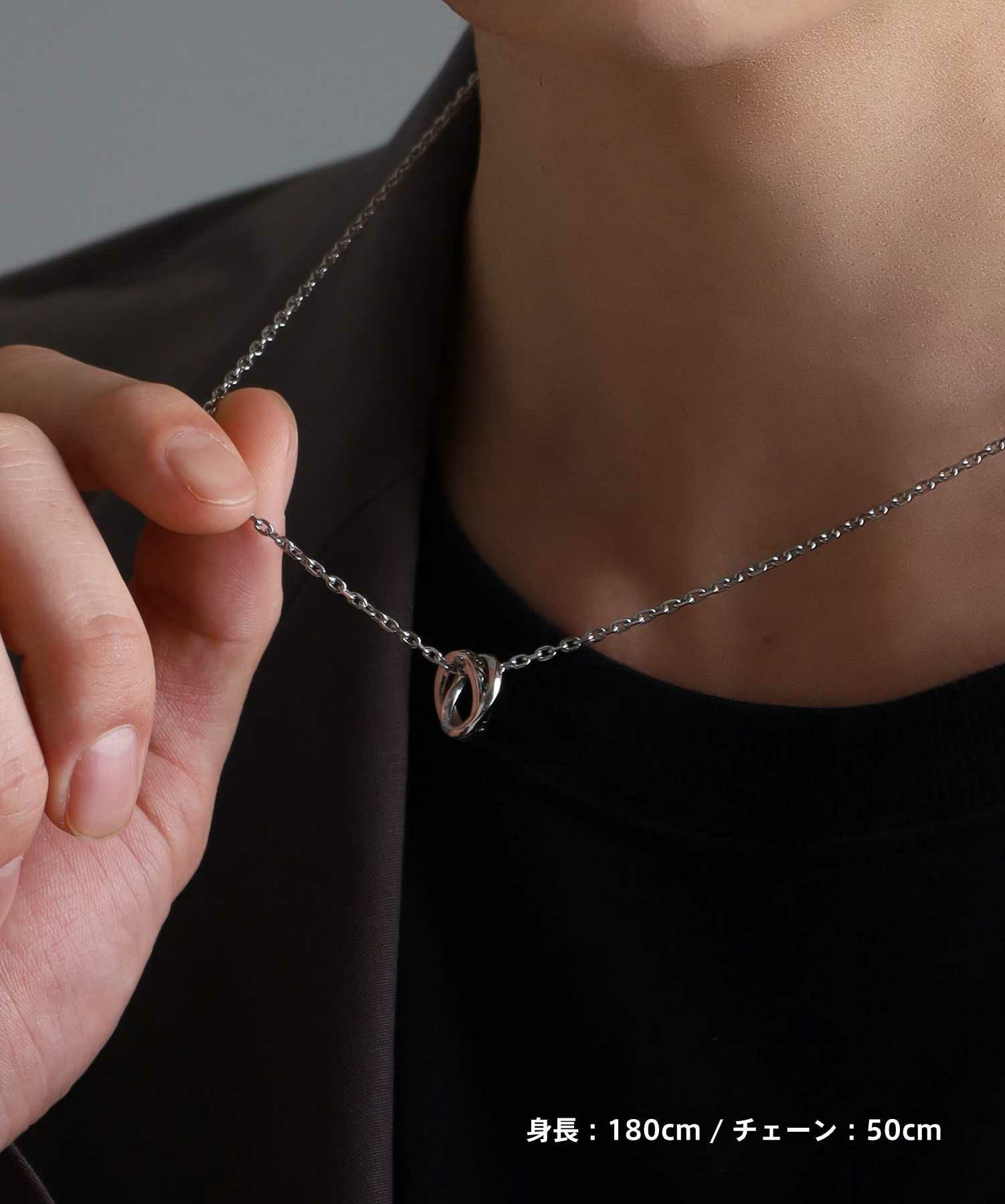 限定展開】“LH-1”ラウンドタテガミダブルリングネックレス（シルバー