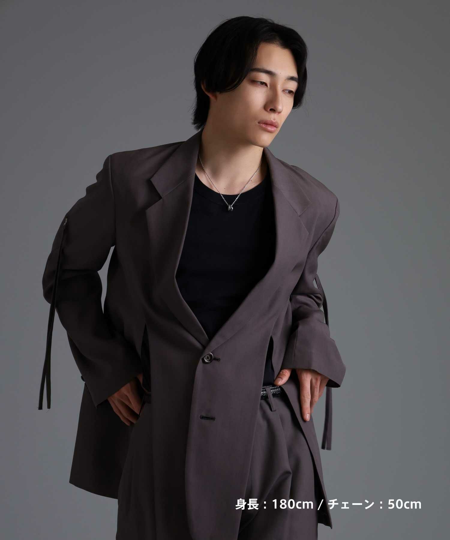 【WEB限定】ラウンドタテガミダブルリングネックレス/サージカルステンレス316L（金属アレルギー対応）