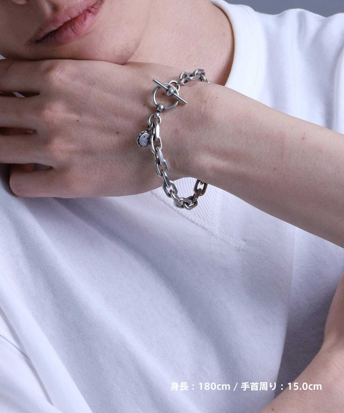 サイドカットチェーンブレスレット/シルバー925
