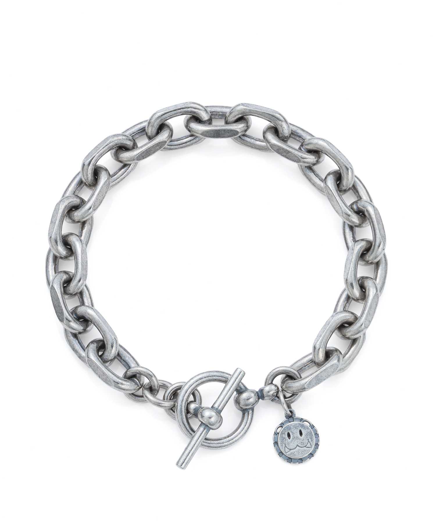 サイドカットファットチェーンブレスレット/シルバー925