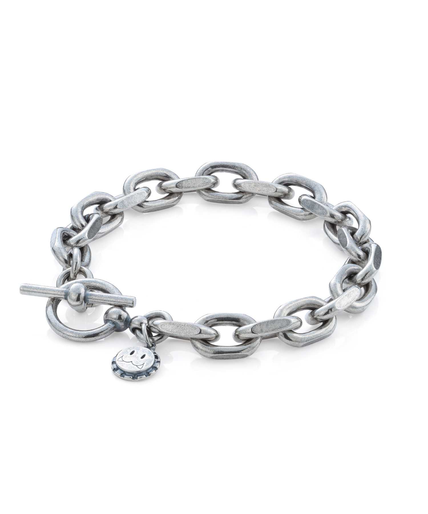 LEO”サイドカットファットチェーンブレスレット（マンテル/いぶし