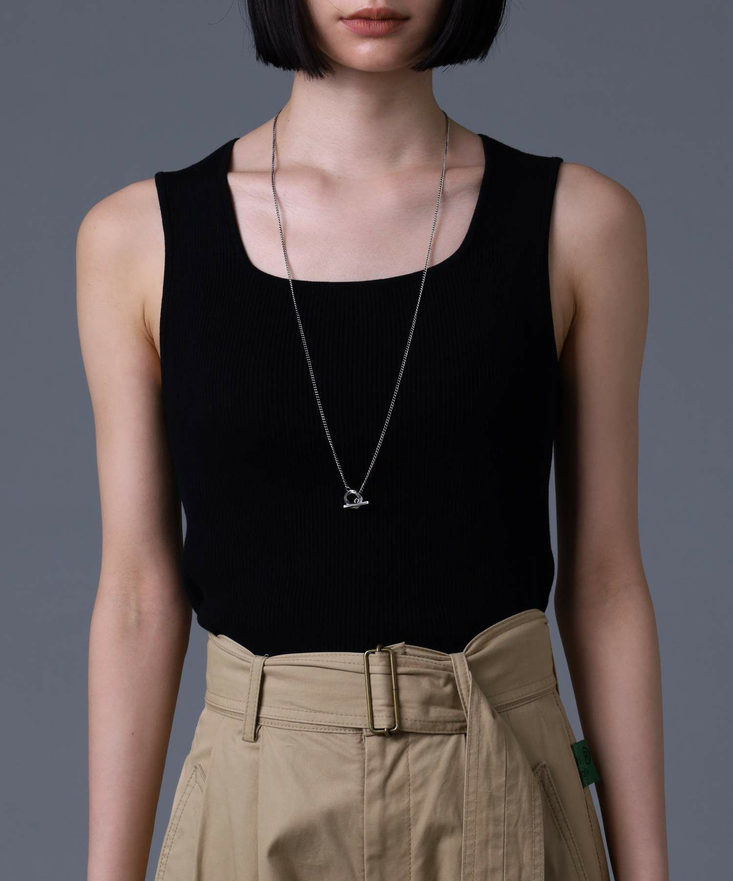 ツイストラリアットネックレス/シルバー925