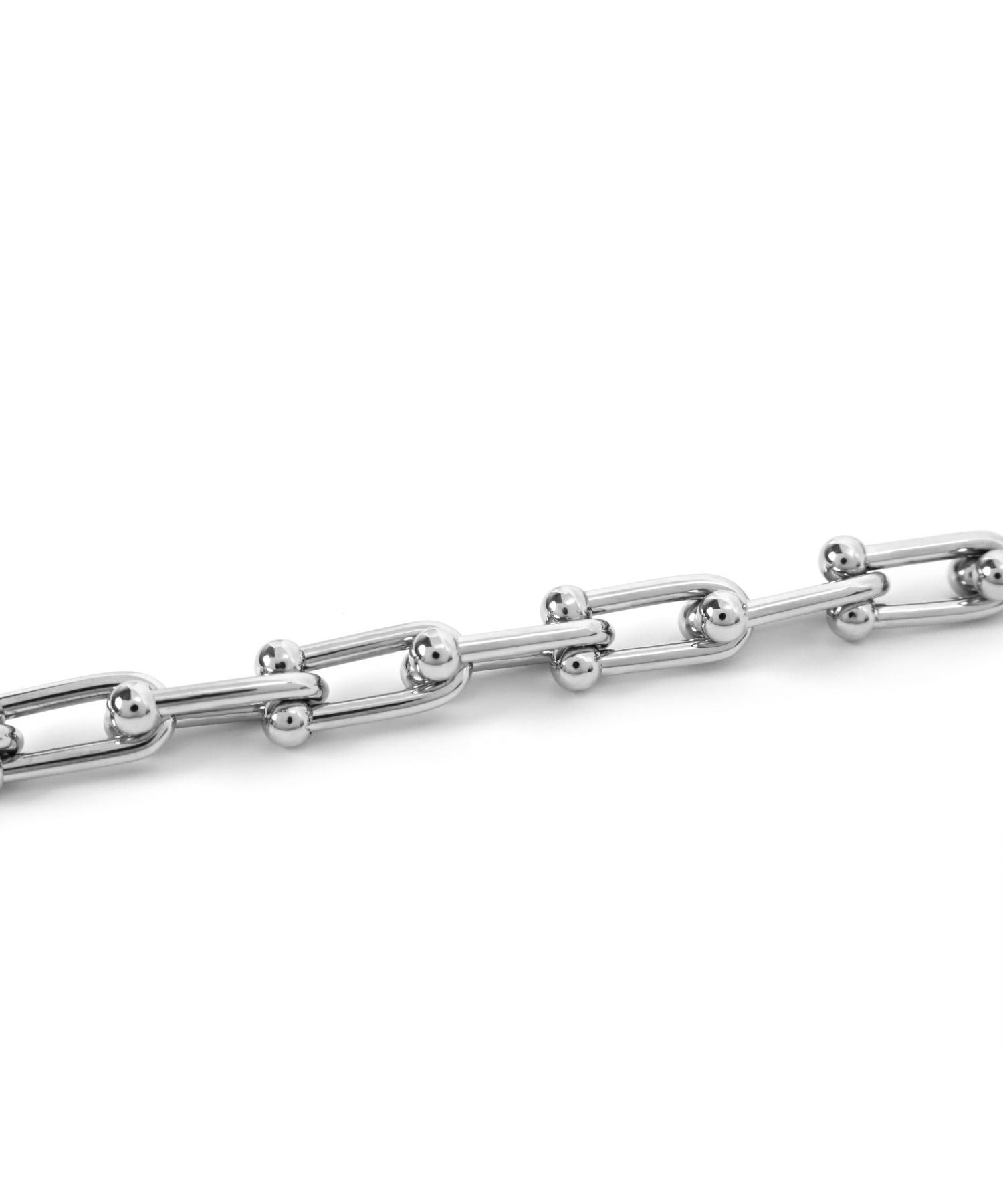 Moment”リンクホースシューチェーンネックレス/シルバー/サージカル