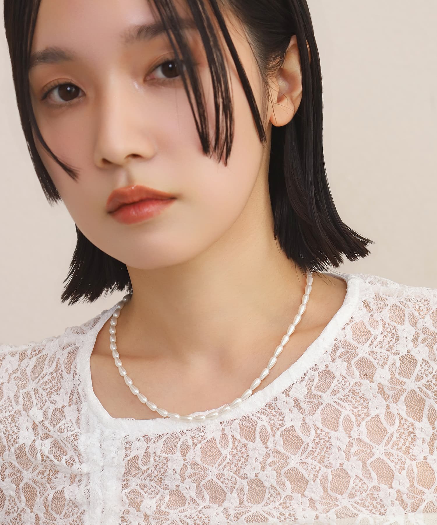 LHME（エルエイチエムイー） > “MELLOW”スモールバロックパールネックレス/ゴールド/サージカルステンレス316L（金属アレルギー対応）
