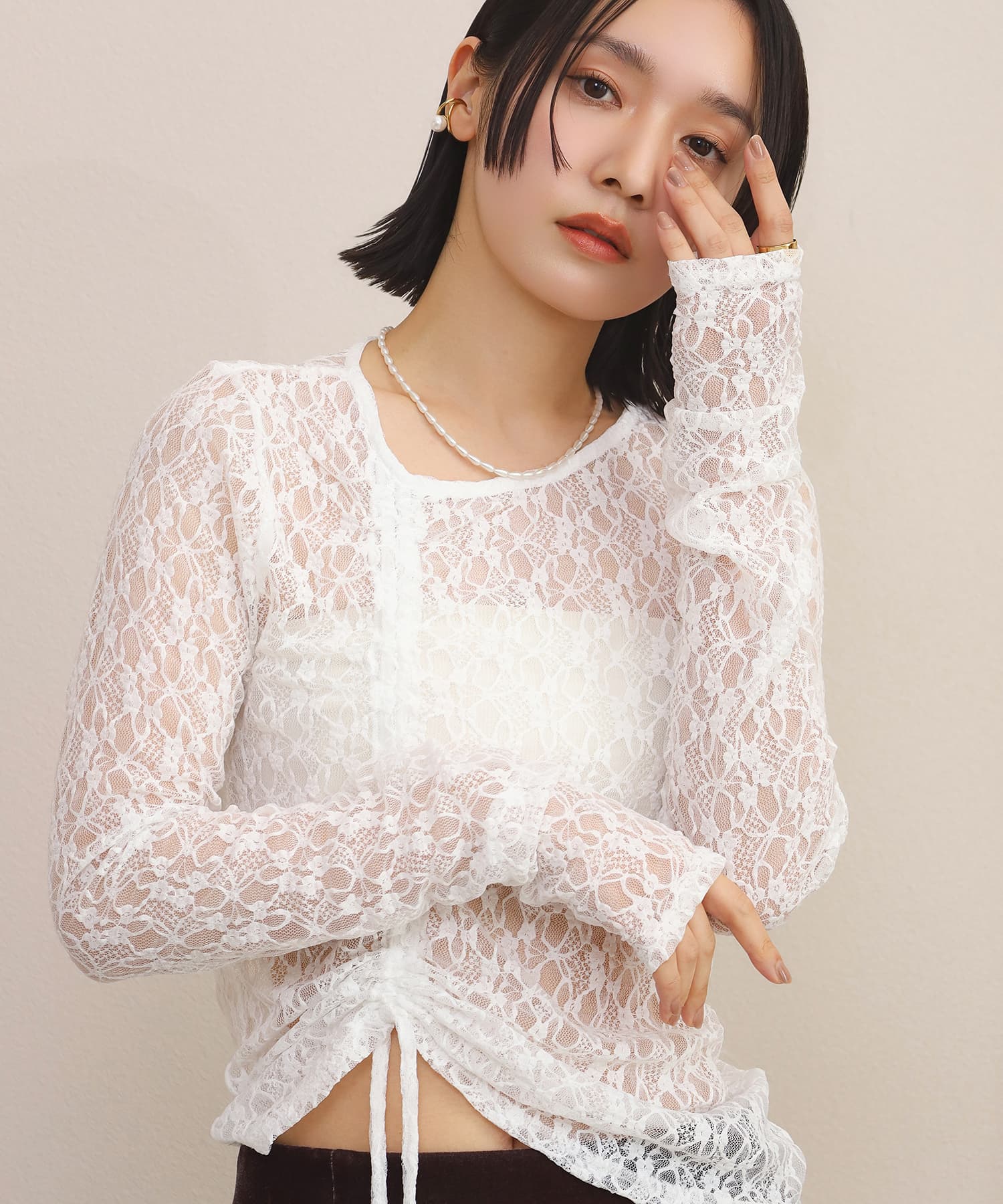 LHME（エルエイチエムイー） > “MELLOW”スモールバロックパールネックレス/ゴールド/サージカルステンレス316L（金属アレルギー対応）