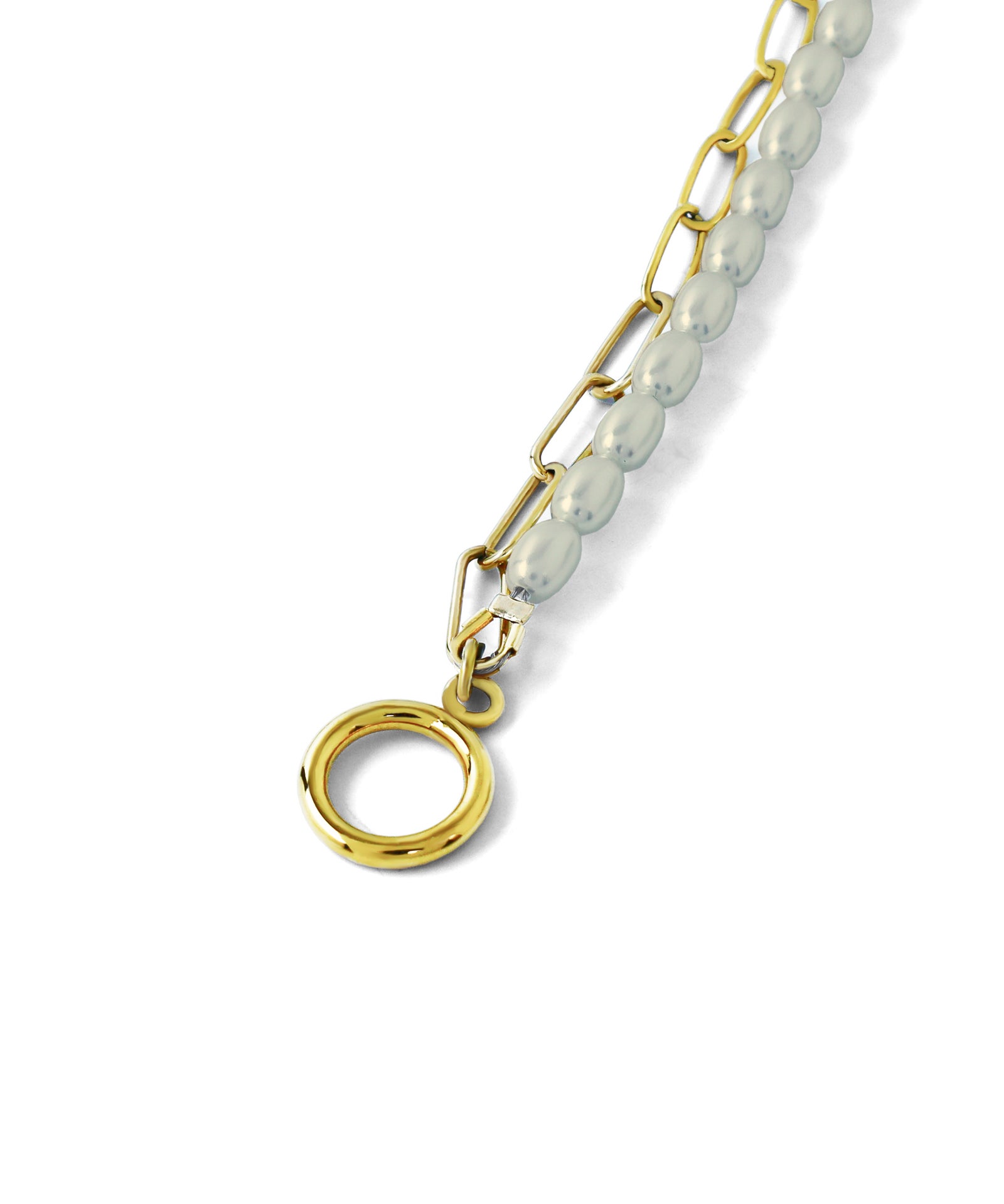 LHME（エルエイチエムイー） > “MELLOW”バロックパール×チェーン2連ネックレス/ゴールド/サージカルステンレス316L（金属アレルギー対応）