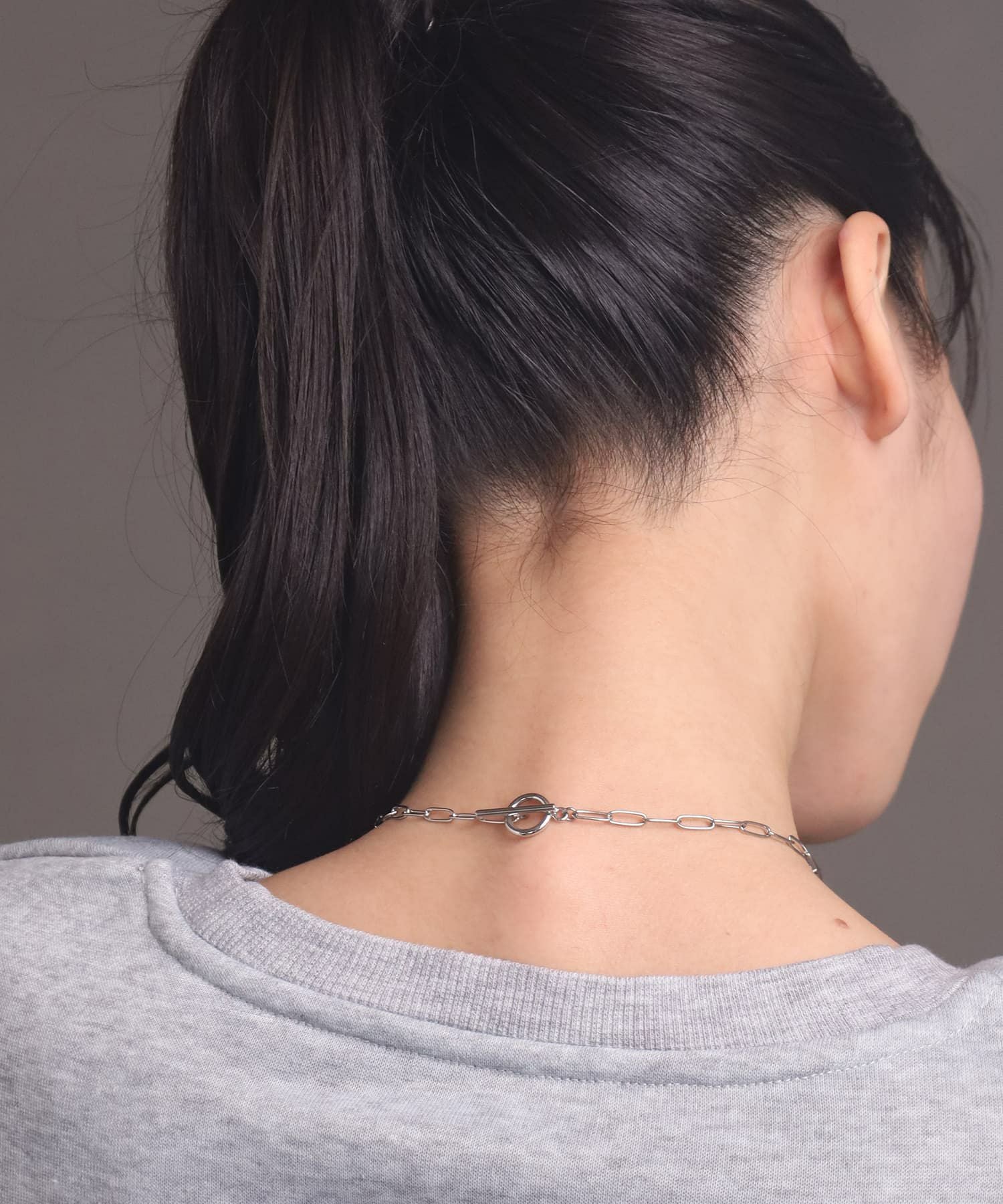 MELLOW”ハーフバロックパールネックレス/シルバー/サージカル