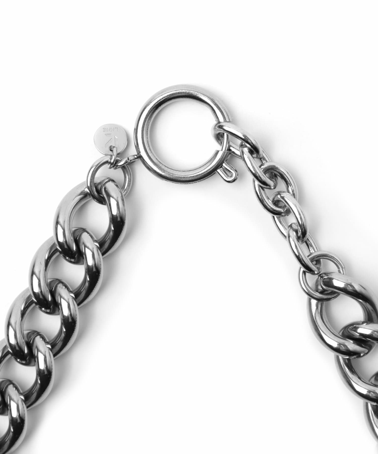 Moment”ボリュームチェーンチョーカーネックレス/シルバー/サージカル