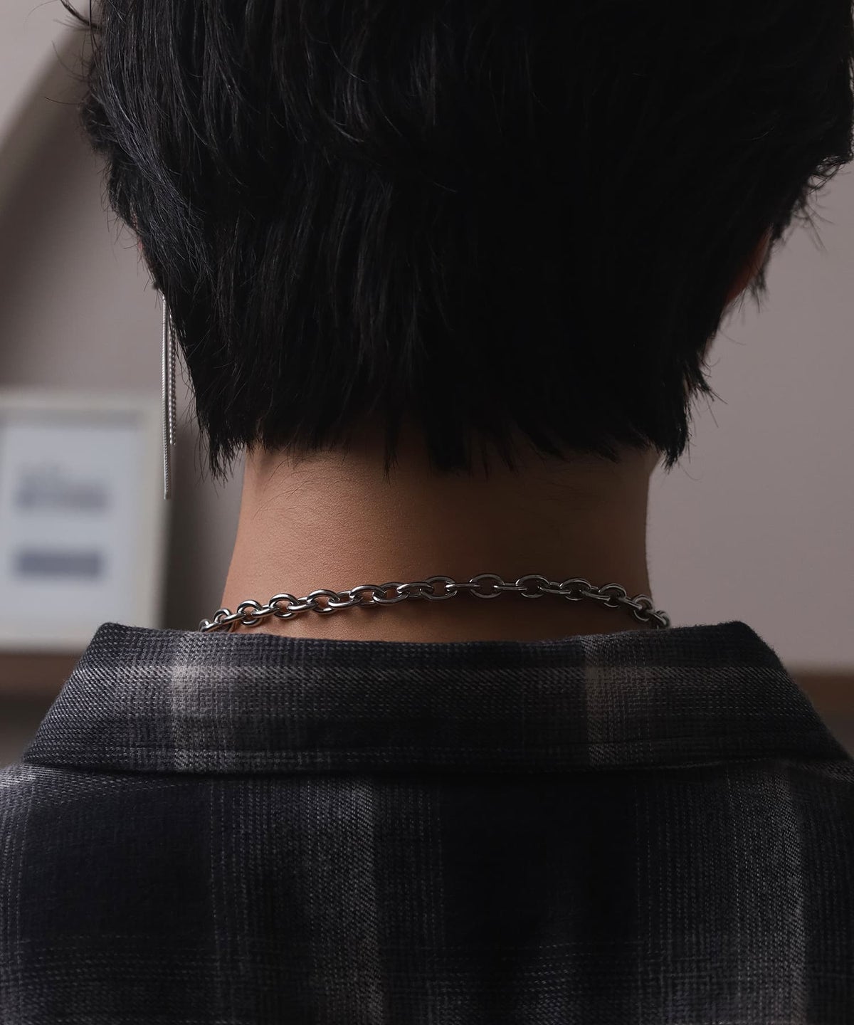 LHME（エルエイチエムイー） > “Moment”ボリュームY字ミックスチェーンネックレス/シルバー/サージカルステンレス316L（金属アレルギー対応）