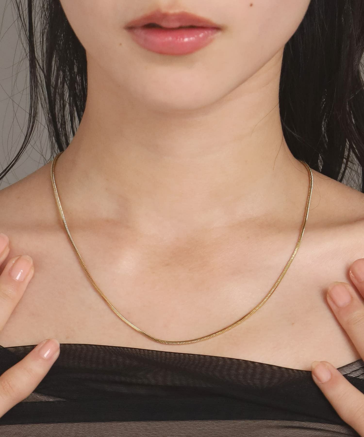 Moment”2wayベネチアンポイントハートネックレス/ゴールド/サージカル