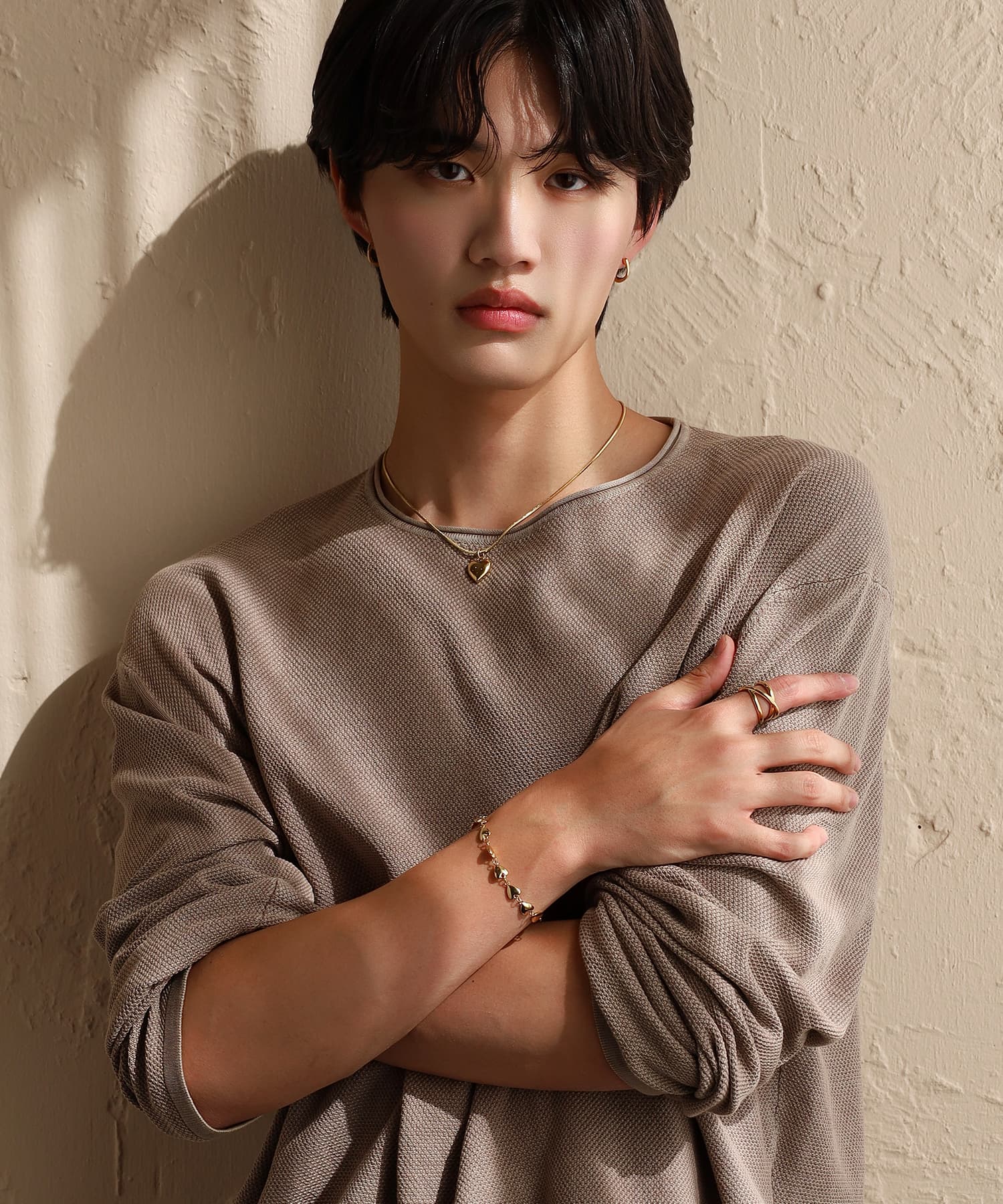 LHME（エルエイチエムイー） > “Moment”2wayベネチアンポイントハートネックレス/ゴールド/サージカルステンレス316L（金属アレルギー対応）