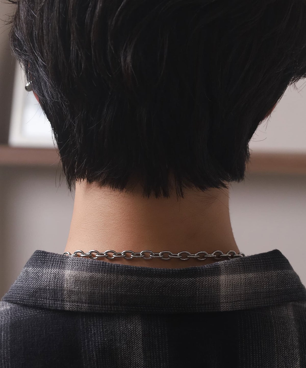 LHME（エルエイチエムイー） > “Moment”ポイントハートチャンキーネックレス/シルバー/サージカルステンレス316L（金属アレルギー対応）
