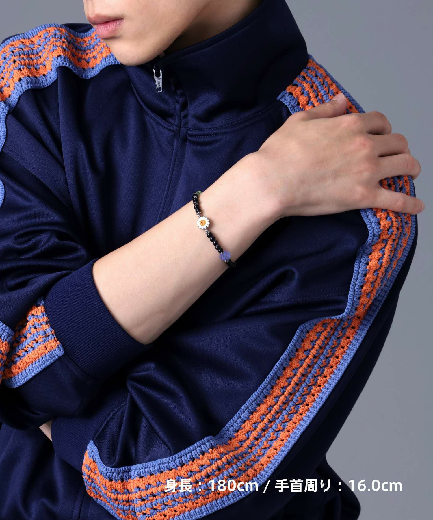 フラワーLEOブレスレット/ブラックカラー