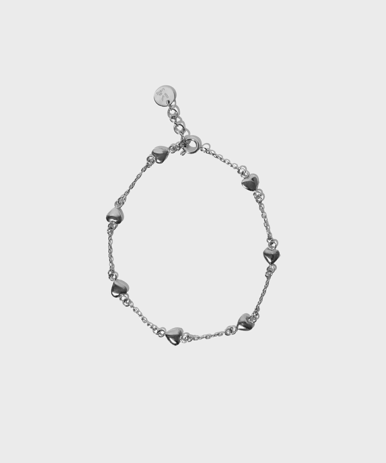 Moment”プチハートブレスレット/シルバー/サージカルステンレス316L