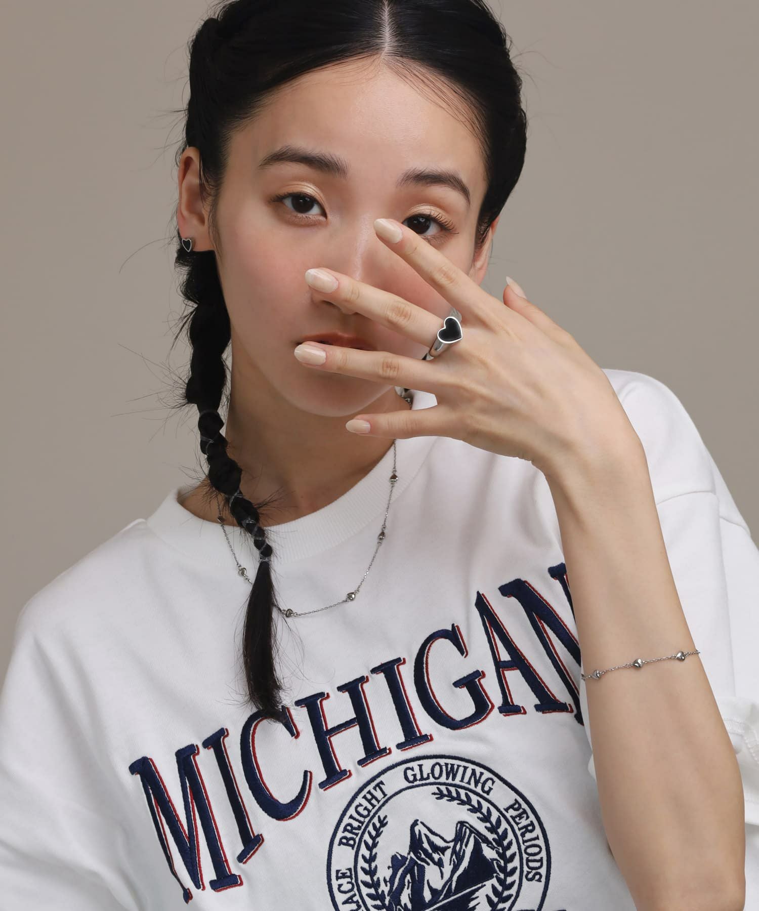  “Moment”プチハートブレスレット/サージカルステンレス316L（金属アレルギー対応）