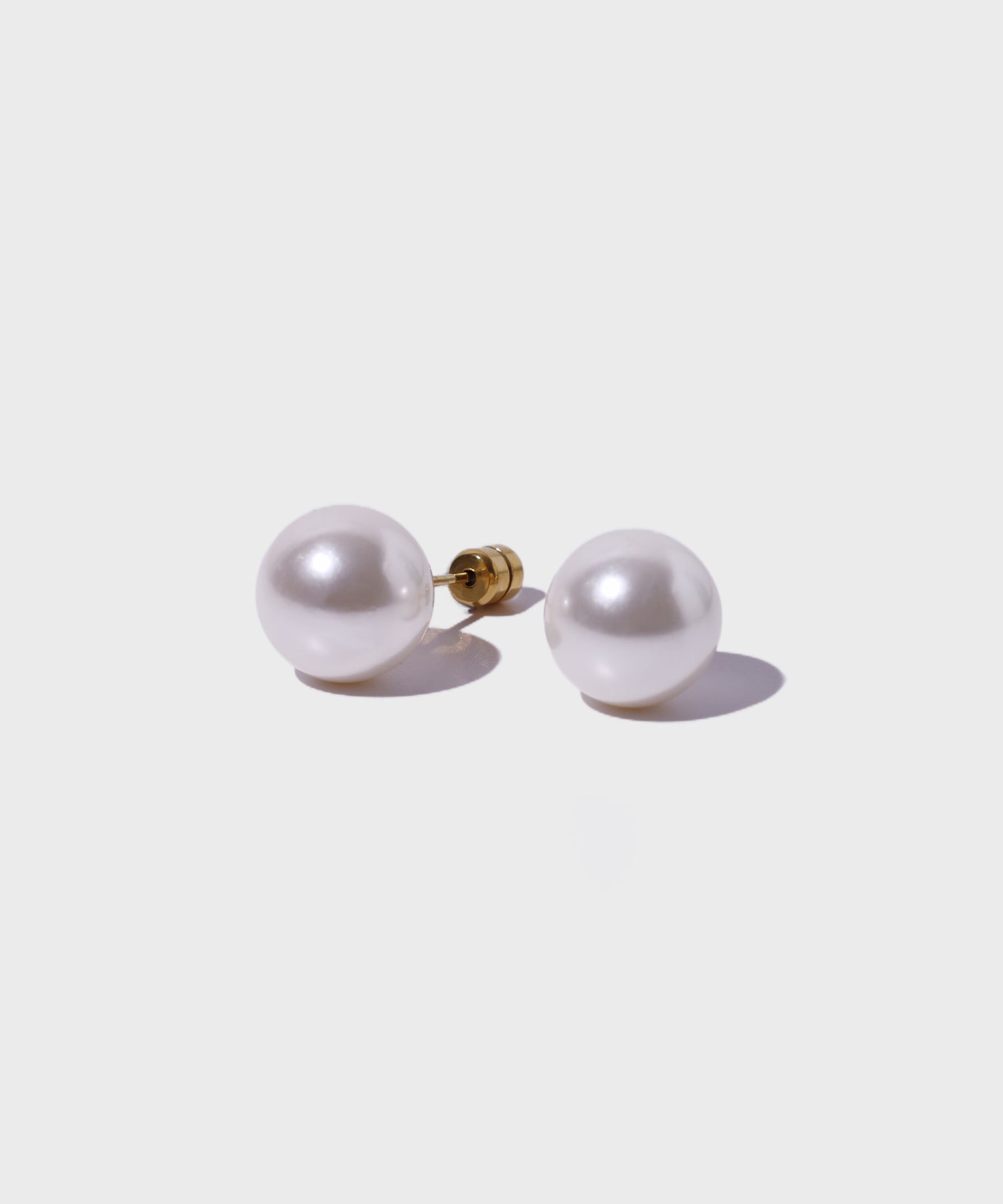 MELLOW”1粒パールピアス/10mm/ゴールド/サージカルステンレス316L