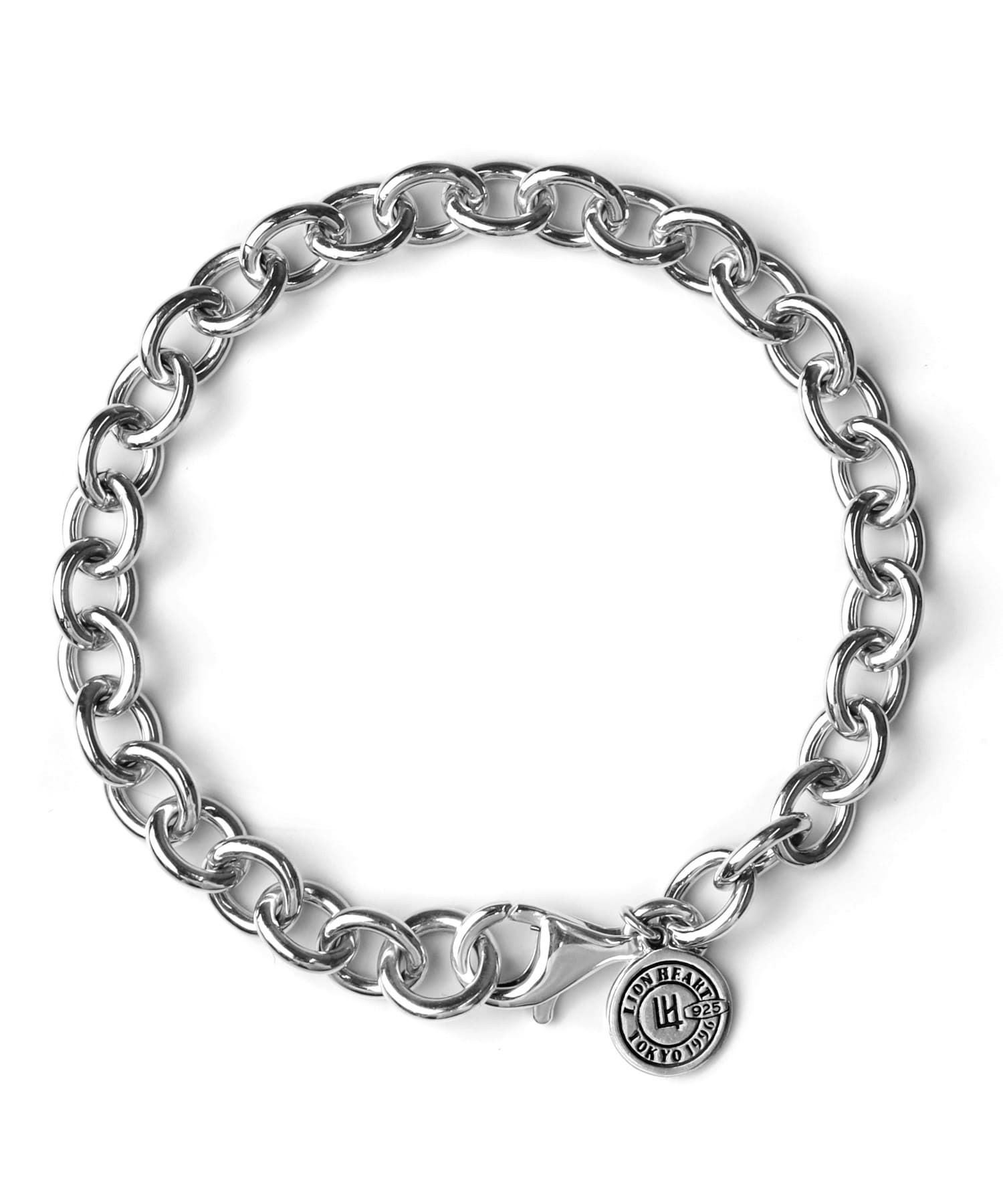 ボリュームチェーンブレスレット/LOGO/シルバー925