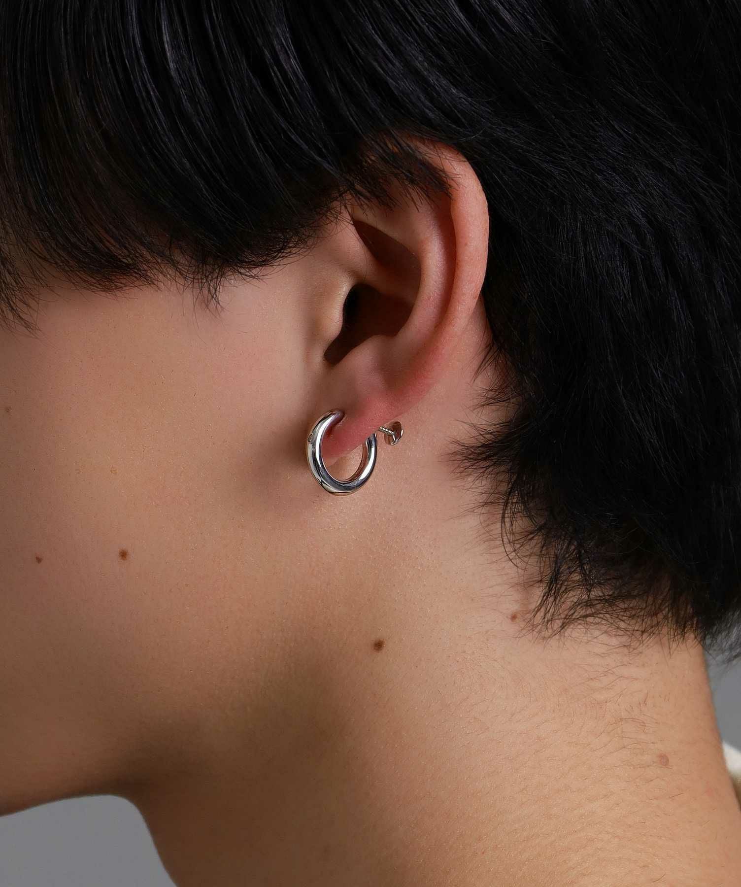 シルバーイヤリング/プレーン/ジルコニア/シルバー925