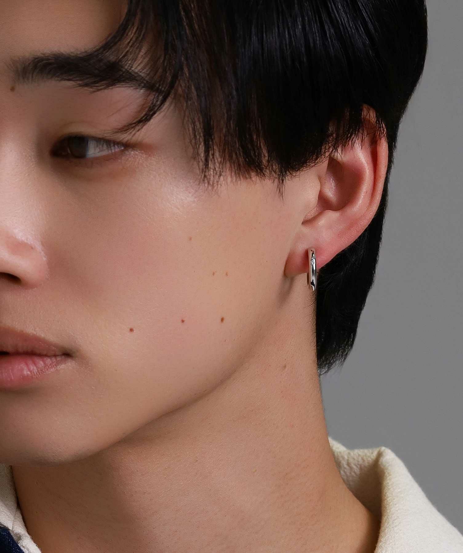 シルバーイヤリング/プレーン/ジルコニア/シルバー925