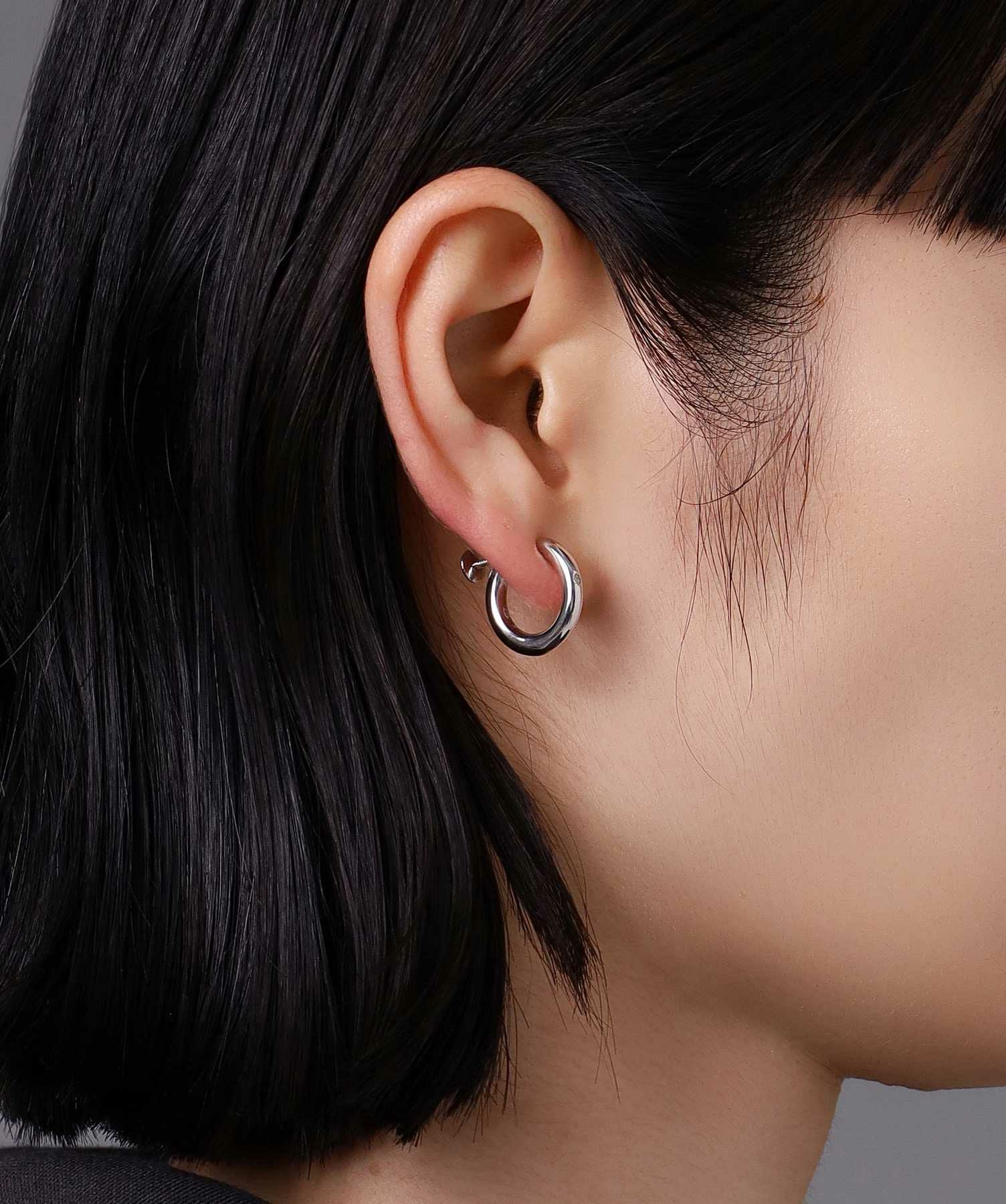 シルバーイヤリング/プレーン/ジルコニア/シルバー925