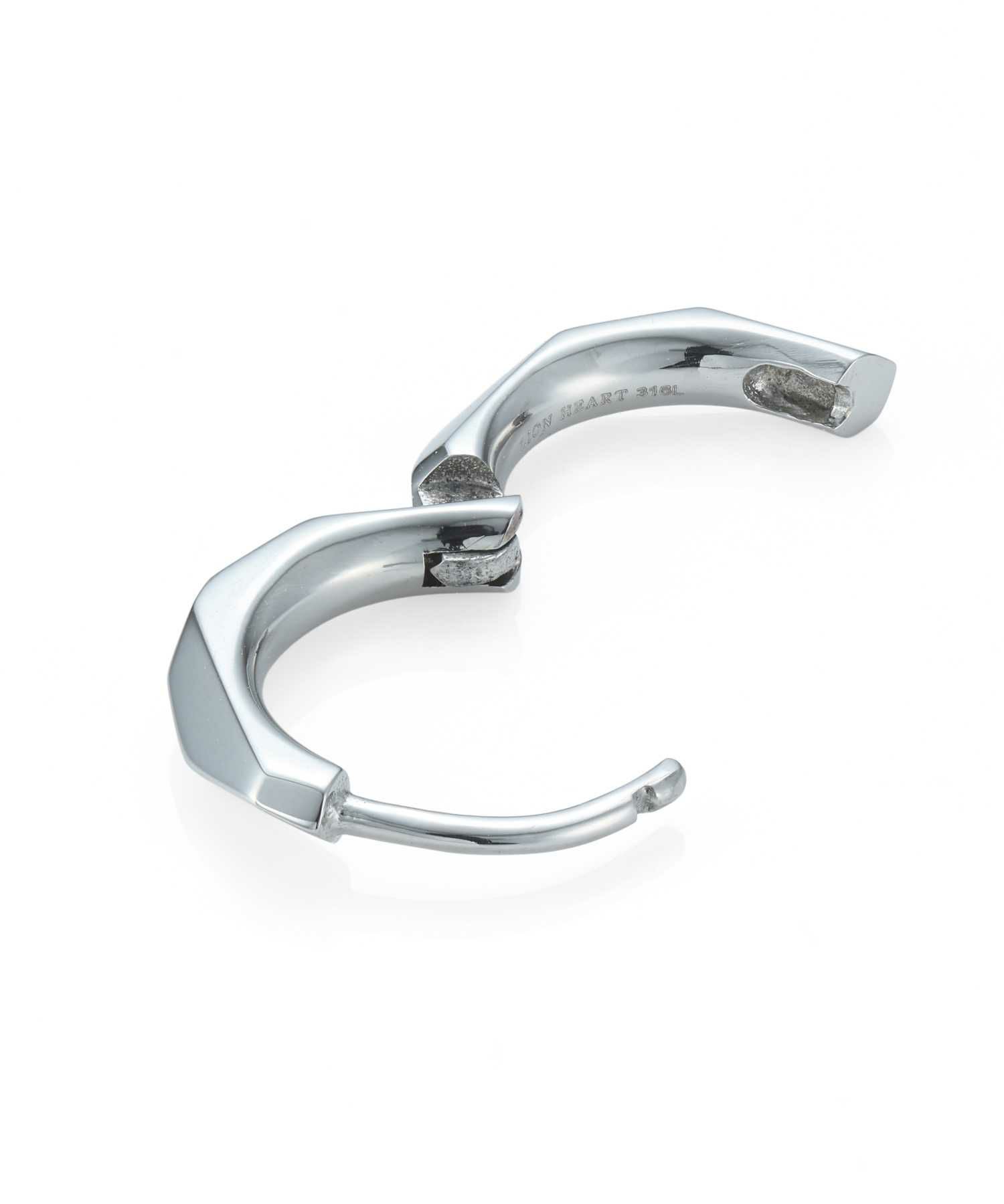 【限定展開】ディストーションフープピアス/サージカルステンレス316L（金属アレルギー対応）