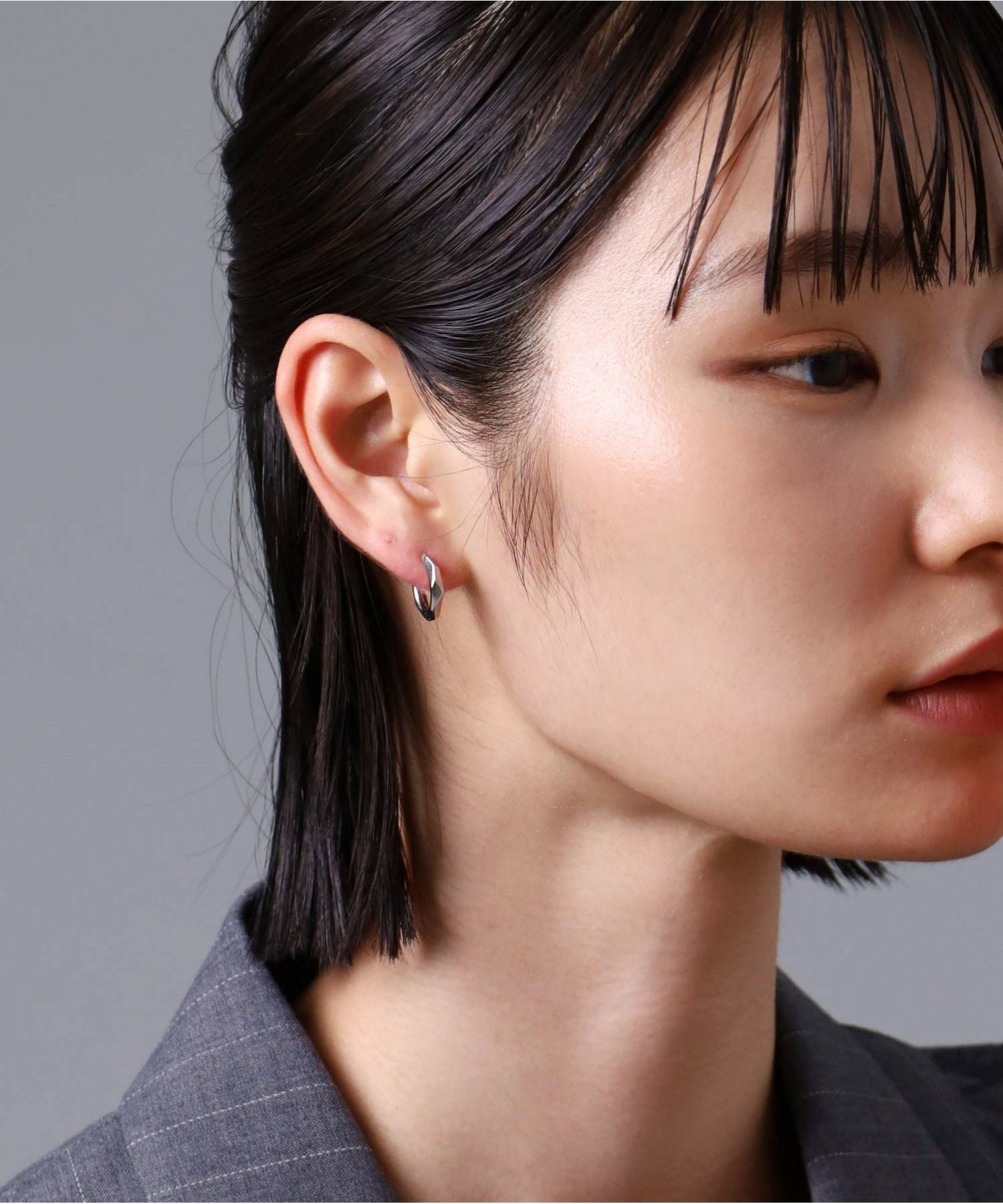 限定展開】“LH-1”ディストーションフープピアス/サージカルステンレス