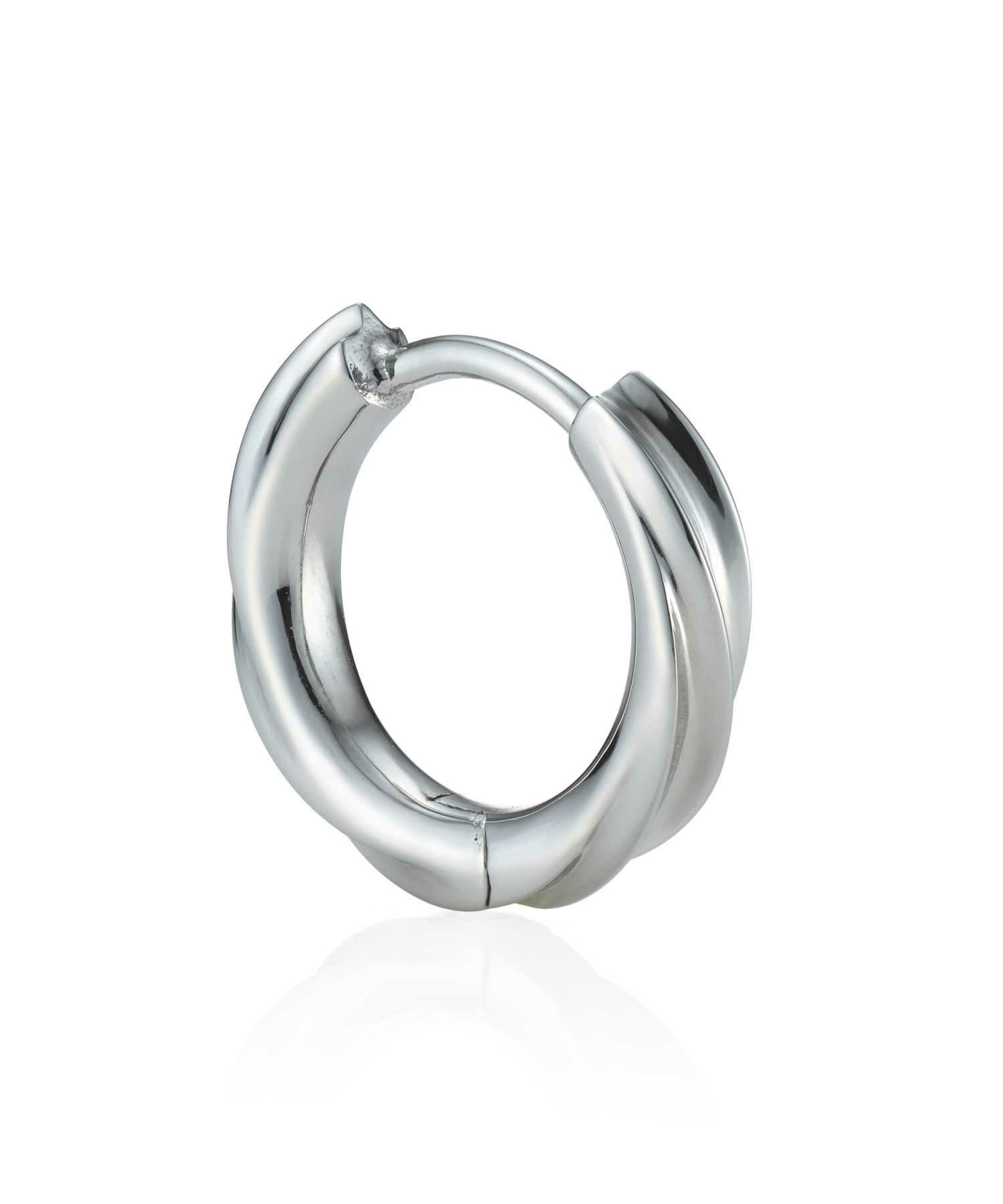 【限定展開】ツイストテクスチャーフープピアス/サージカルステンレス316L（金属アレルギー対応）