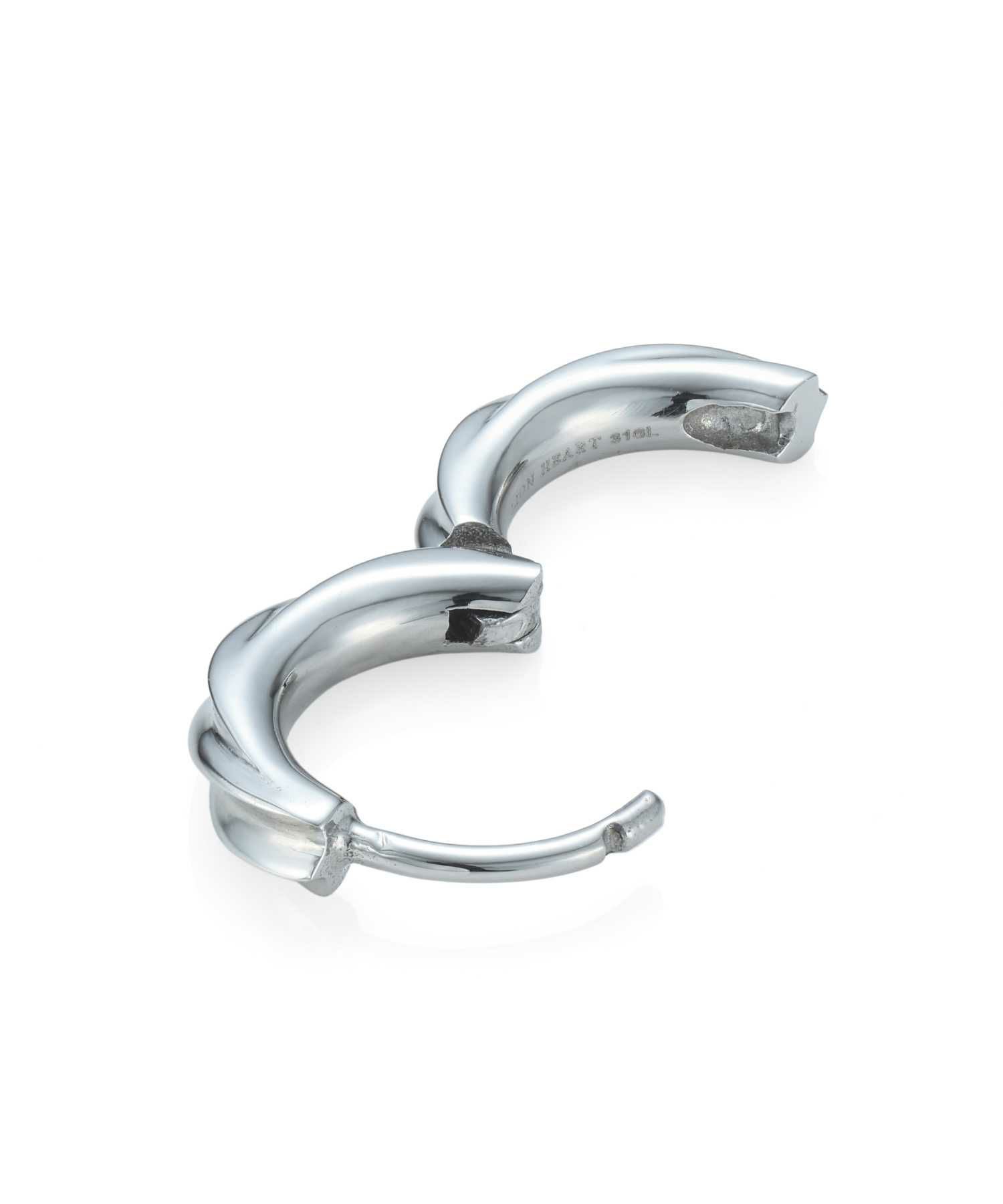 【限定展開】ツイストテクスチャーフープピアス/サージカルステンレス316L（金属アレルギー対応）