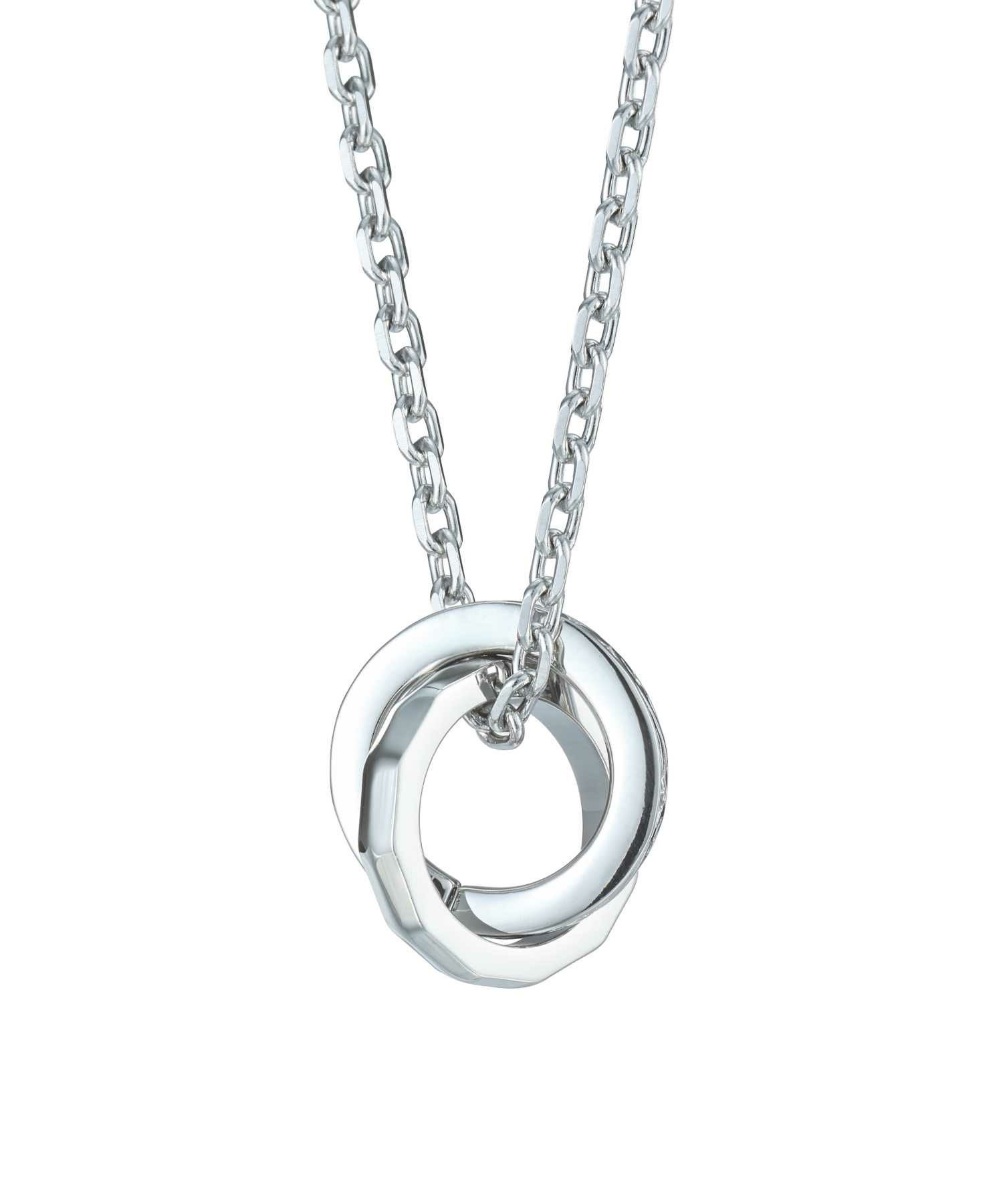 【限定展開】タテガミダブルリングネックレス/フラグメント/シルバー/サージカルステンレス316L（金属アレルギー対応）