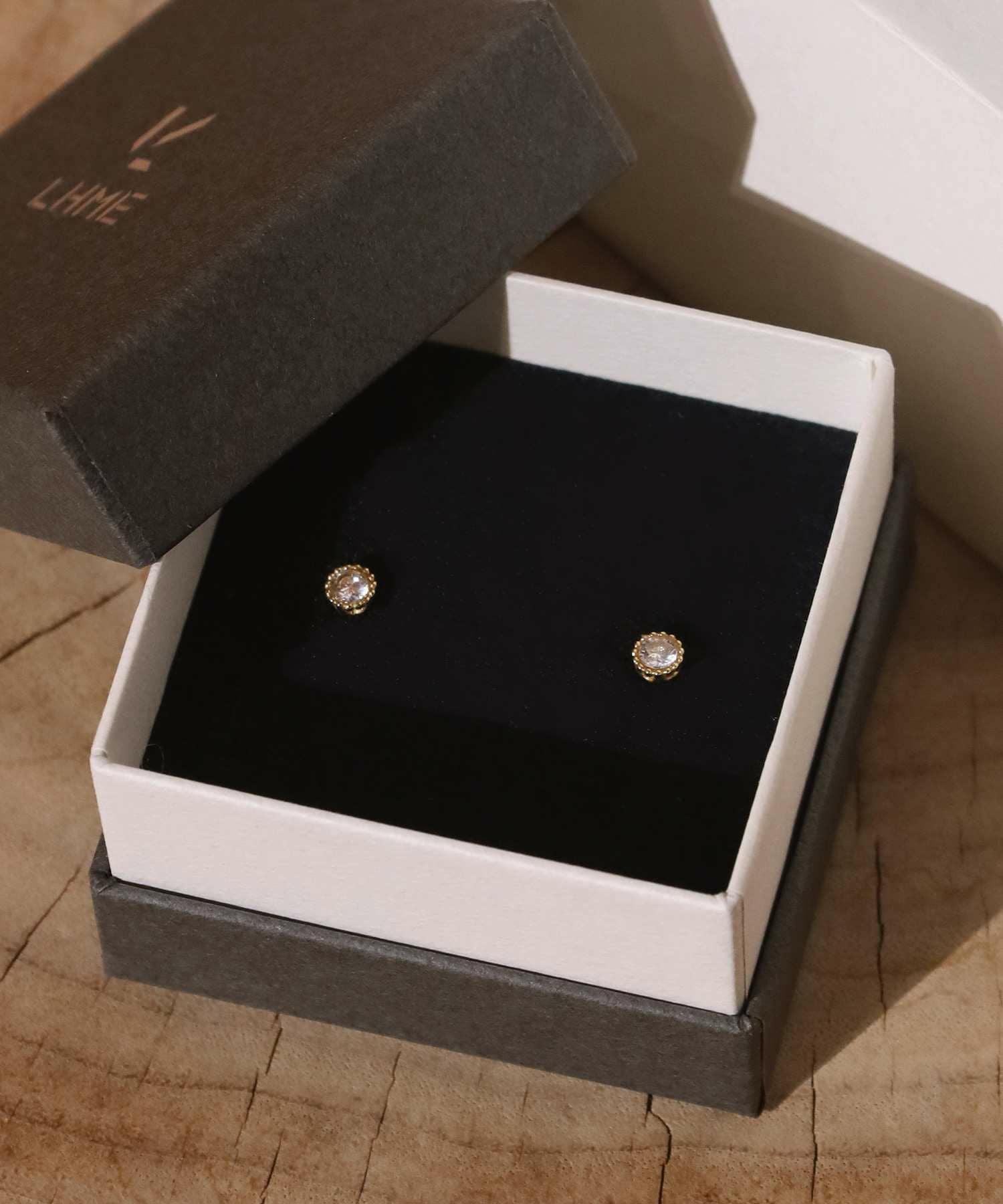 twinkle”1粒ビジューピアス/ゴールド/ジルコニア/スペシャルパッケージ