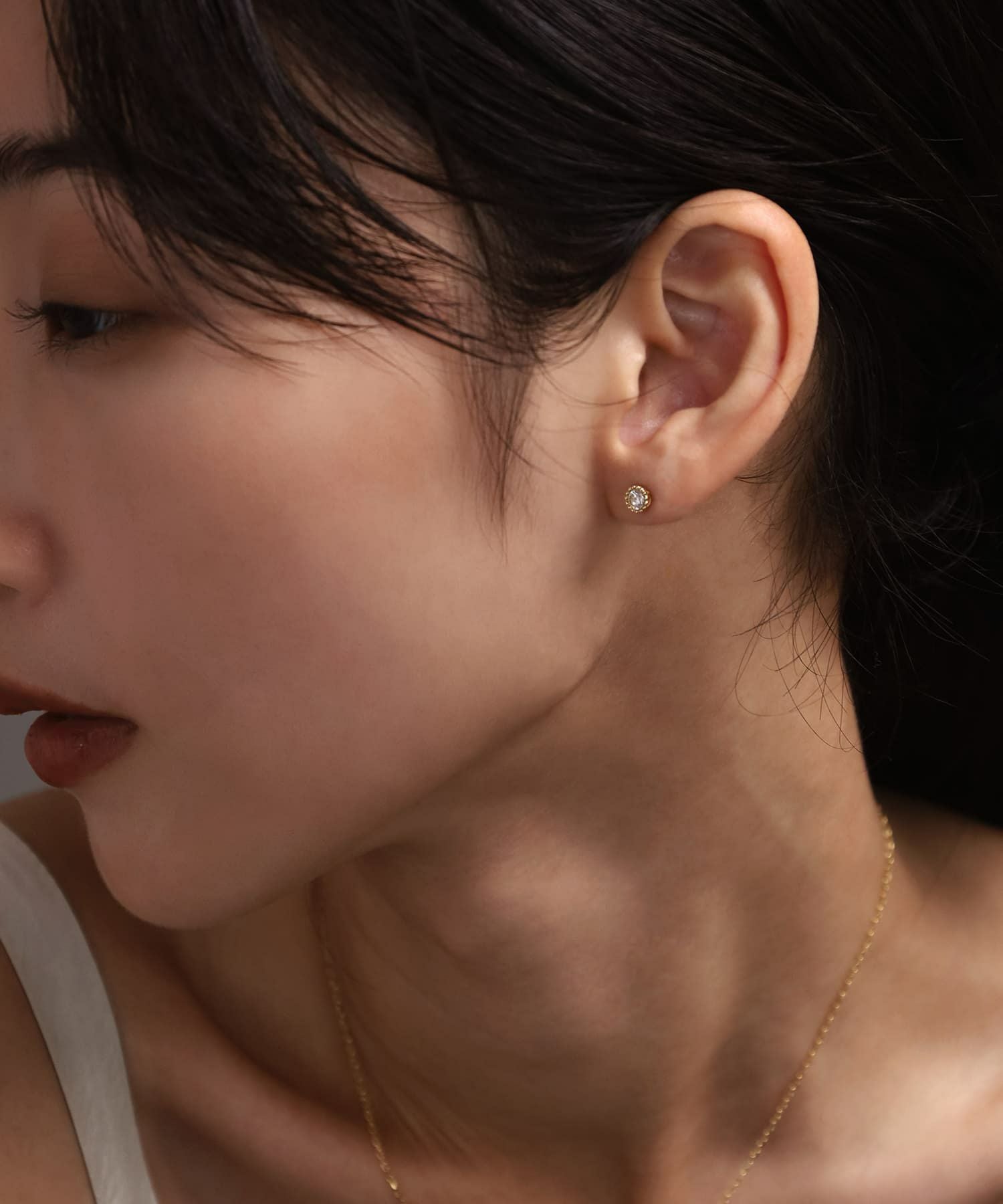 twinkle”1粒ビジューピアス/ゴールド/ジルコニア/スペシャルパッケージ