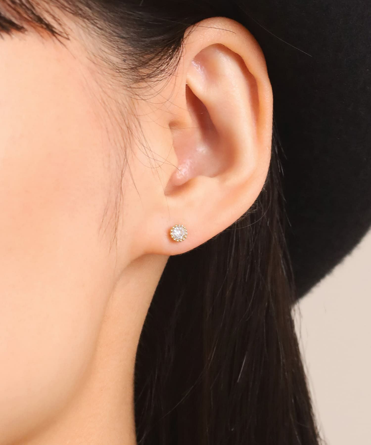 twinkle”1粒ビジューピアス/ゴールド/ジルコニア/スペシャルパッケージ