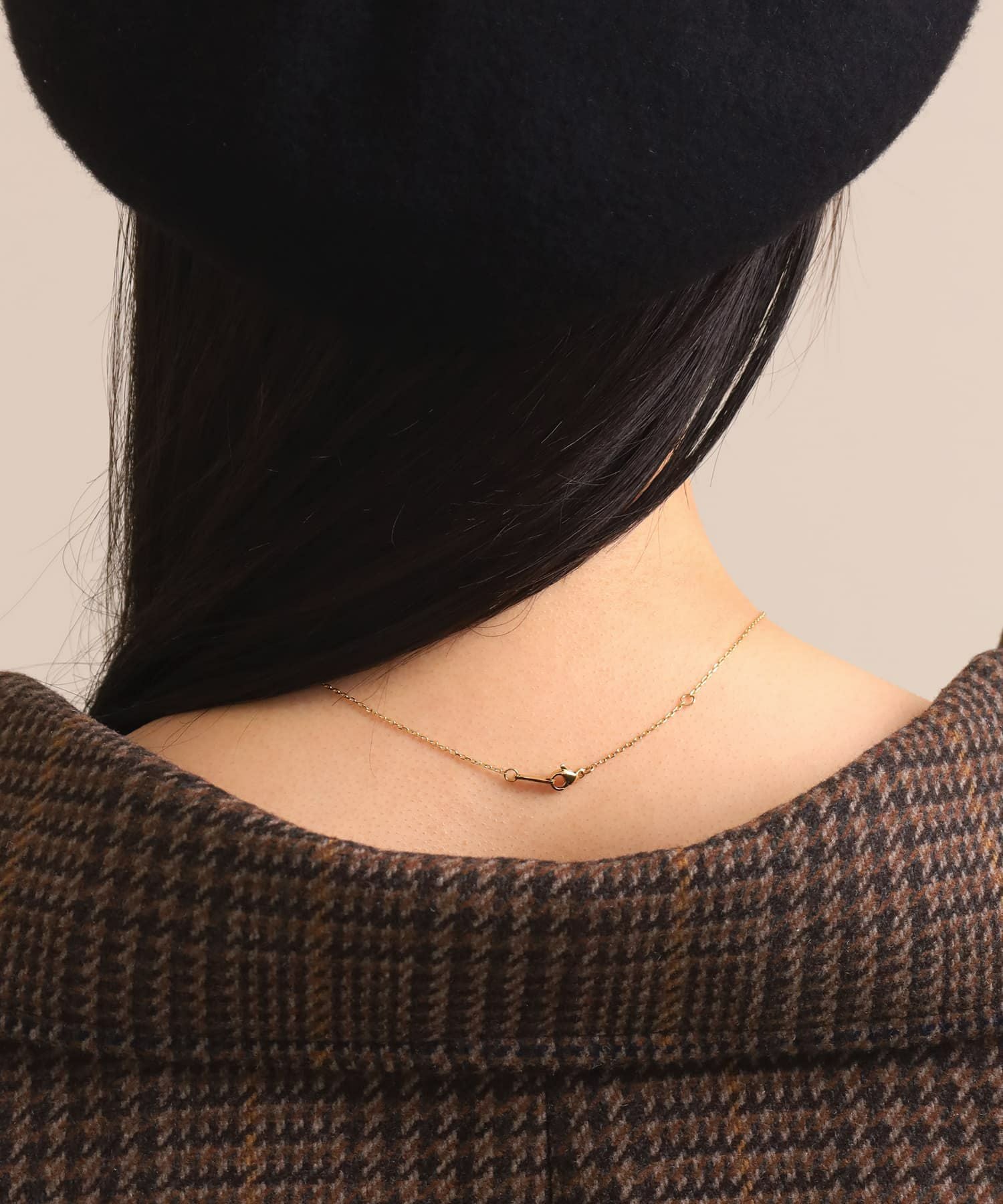 twinkle”1粒ビジューネックレス/ゴールド/ジルコニア/スペシャル