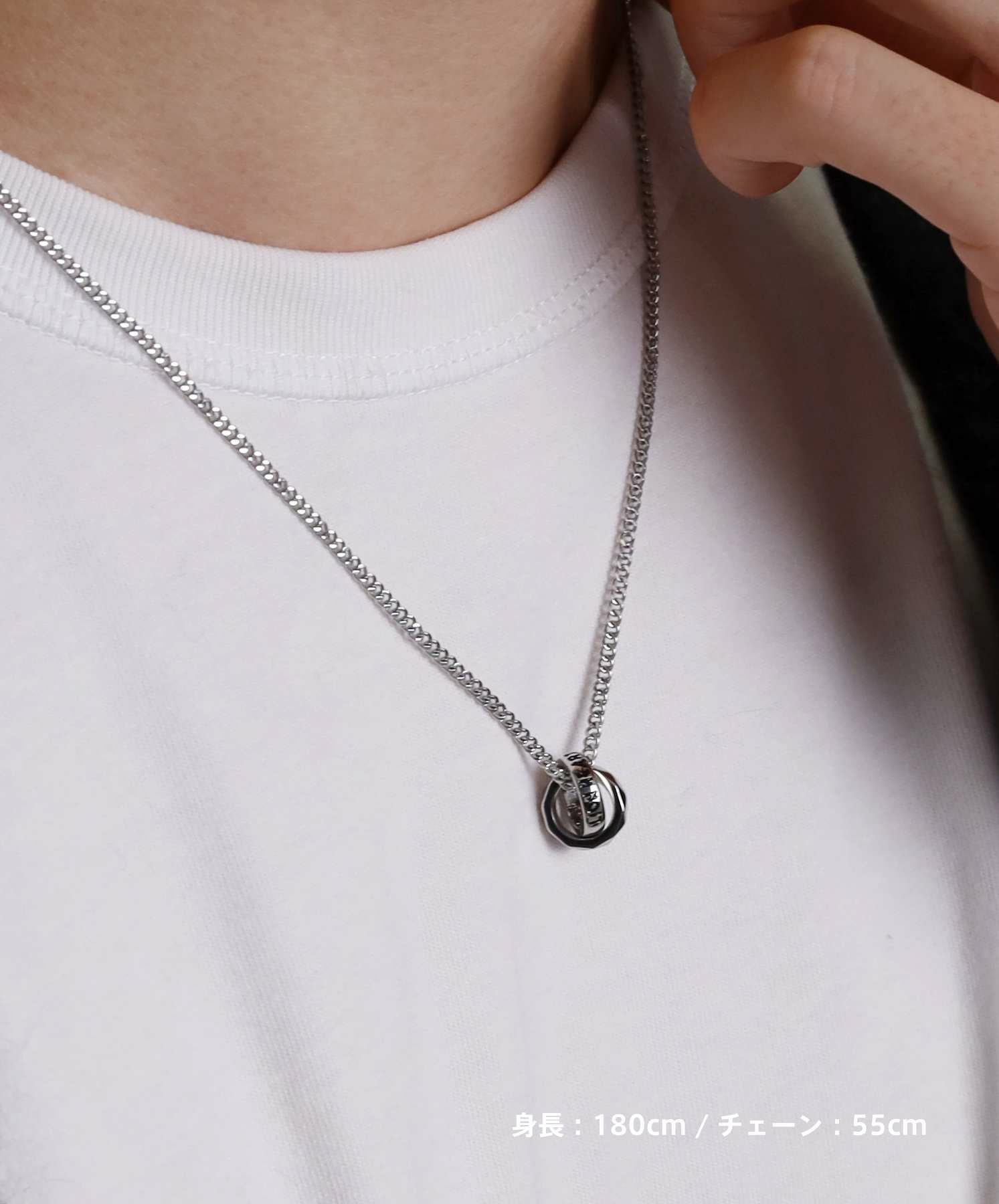 限定展開】“THE EDGE”シグネチャーカッティングダブルリングネックレス