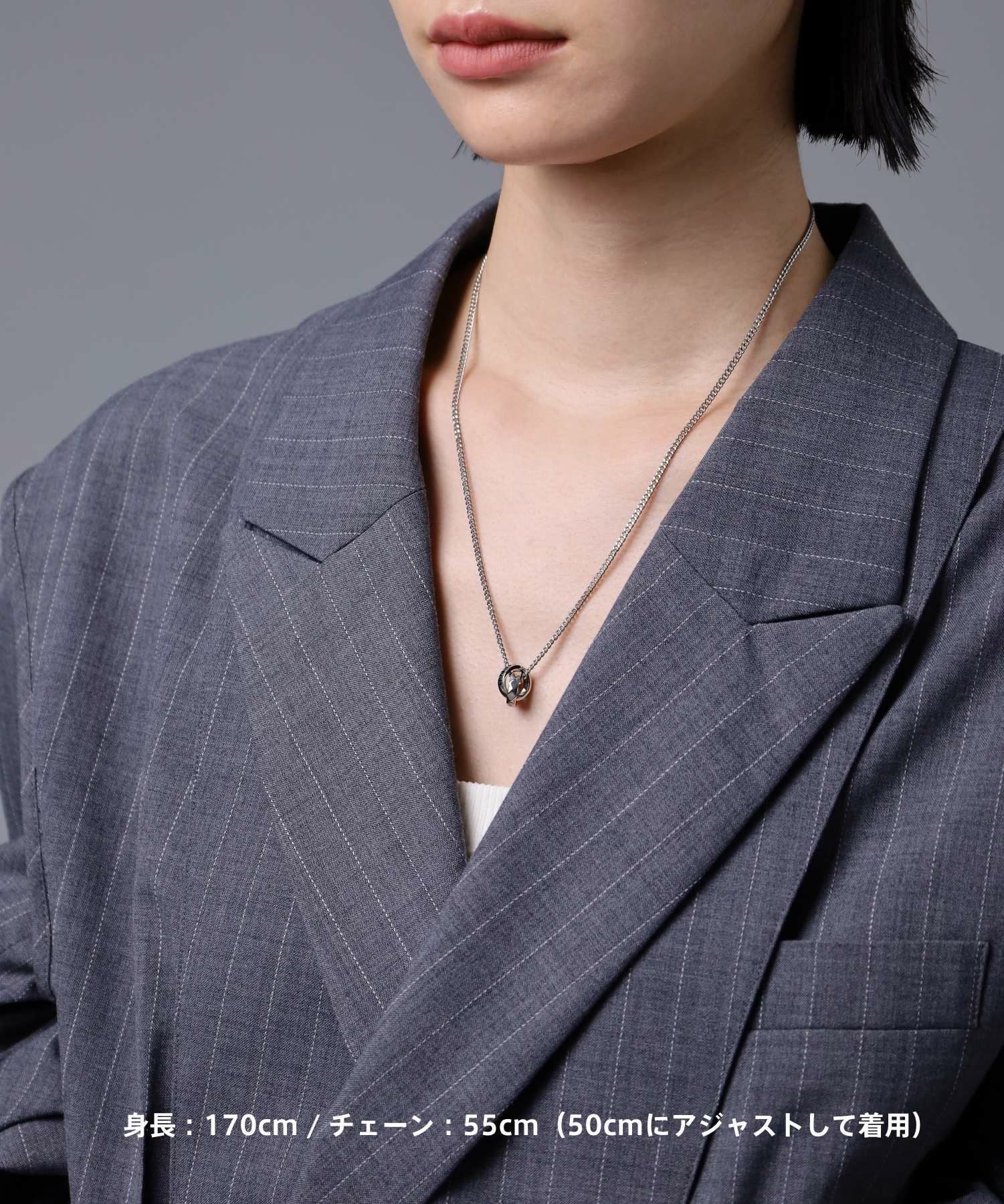 限定展開】“THE EDGE”シグネチャーカッティングダブルリングネックレス