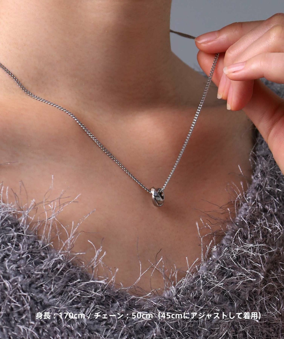 【限定展開】“THE EDGE”シグネチャーカッティングダブルリングペアネックレス/スペシャルパッケージ/サージカルステンレス（金属アレルギー対応）