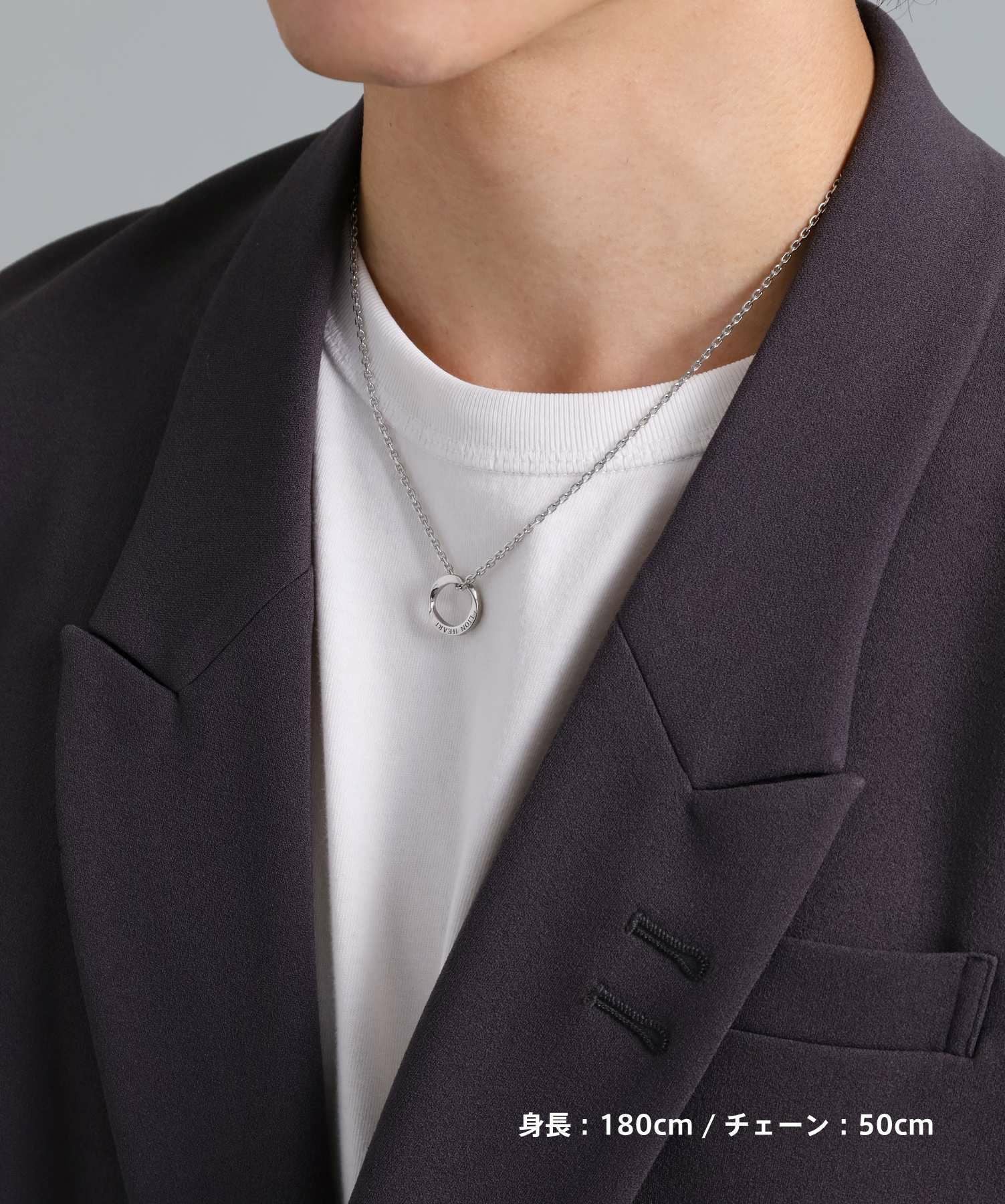 限定展開】“LH-1”ワンツイストリングネックレス/サージカルステンレス