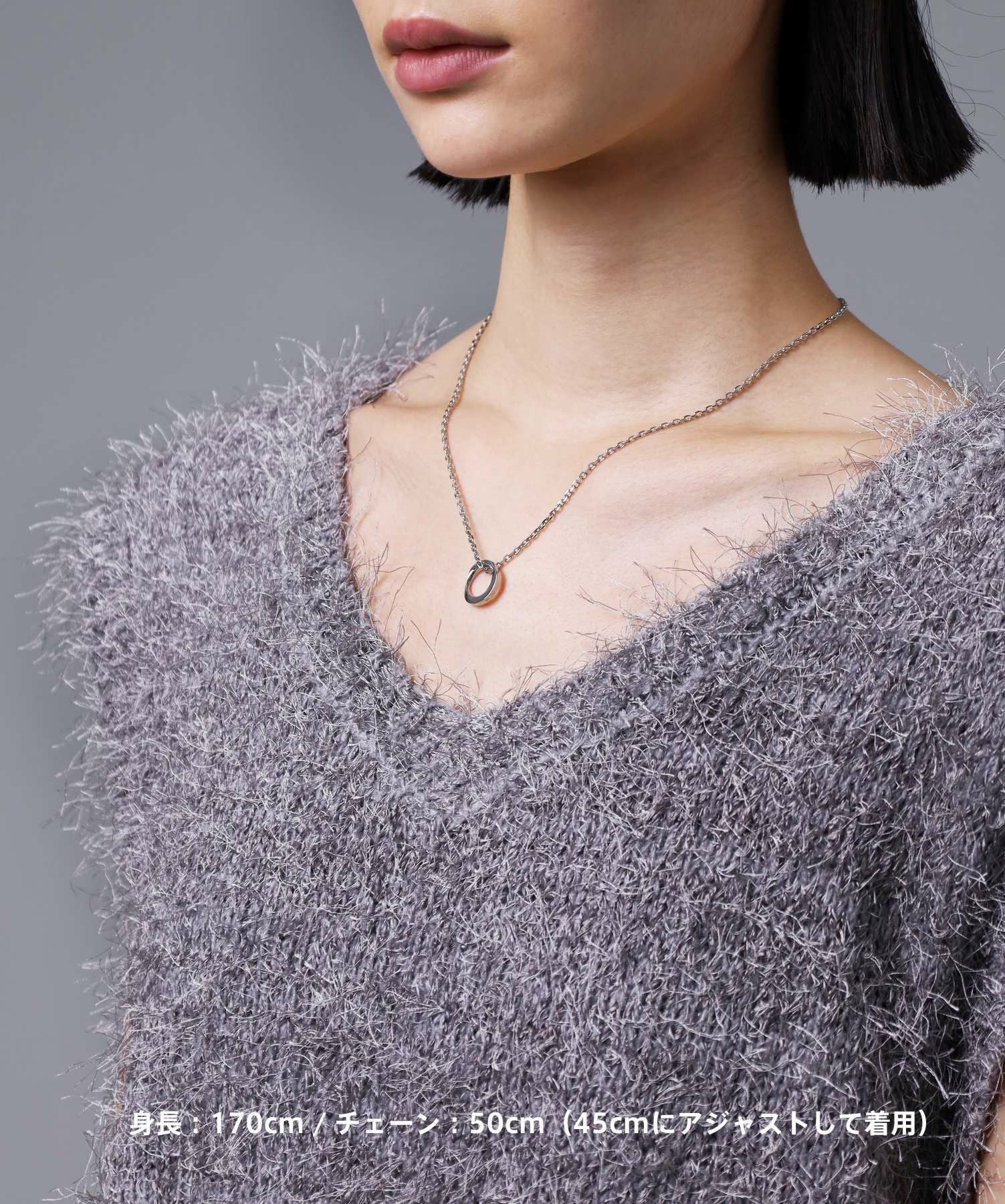 限定展開】“LH-1”ワンツイストリングネックレス/サージカルステンレス