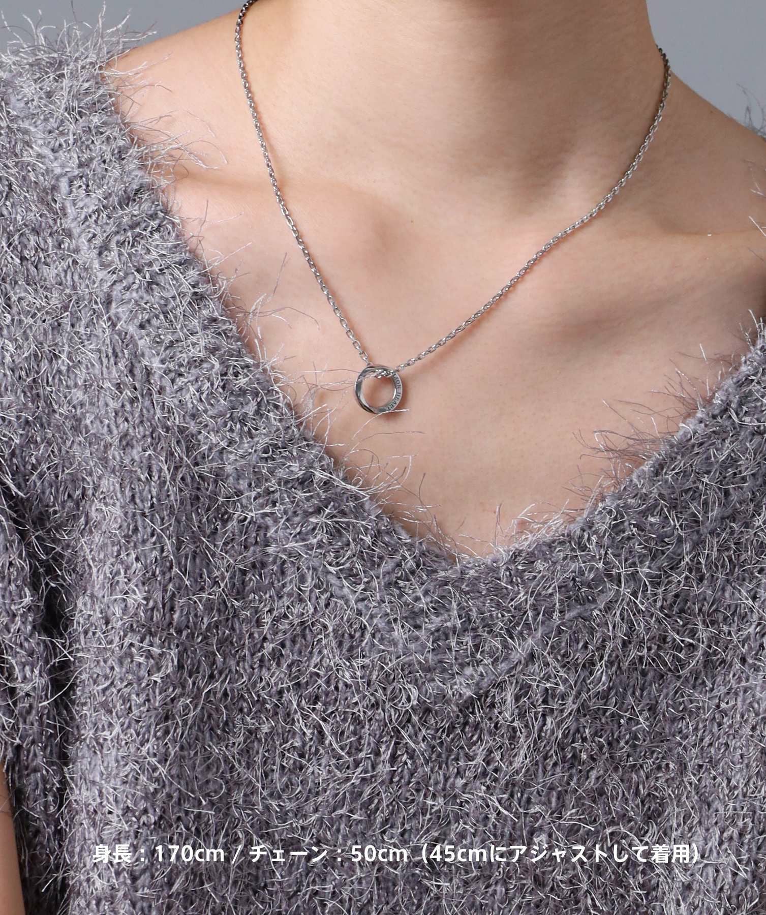 限定展開】“LH-1”ワンツイストリングネックレス/サージカルステンレス