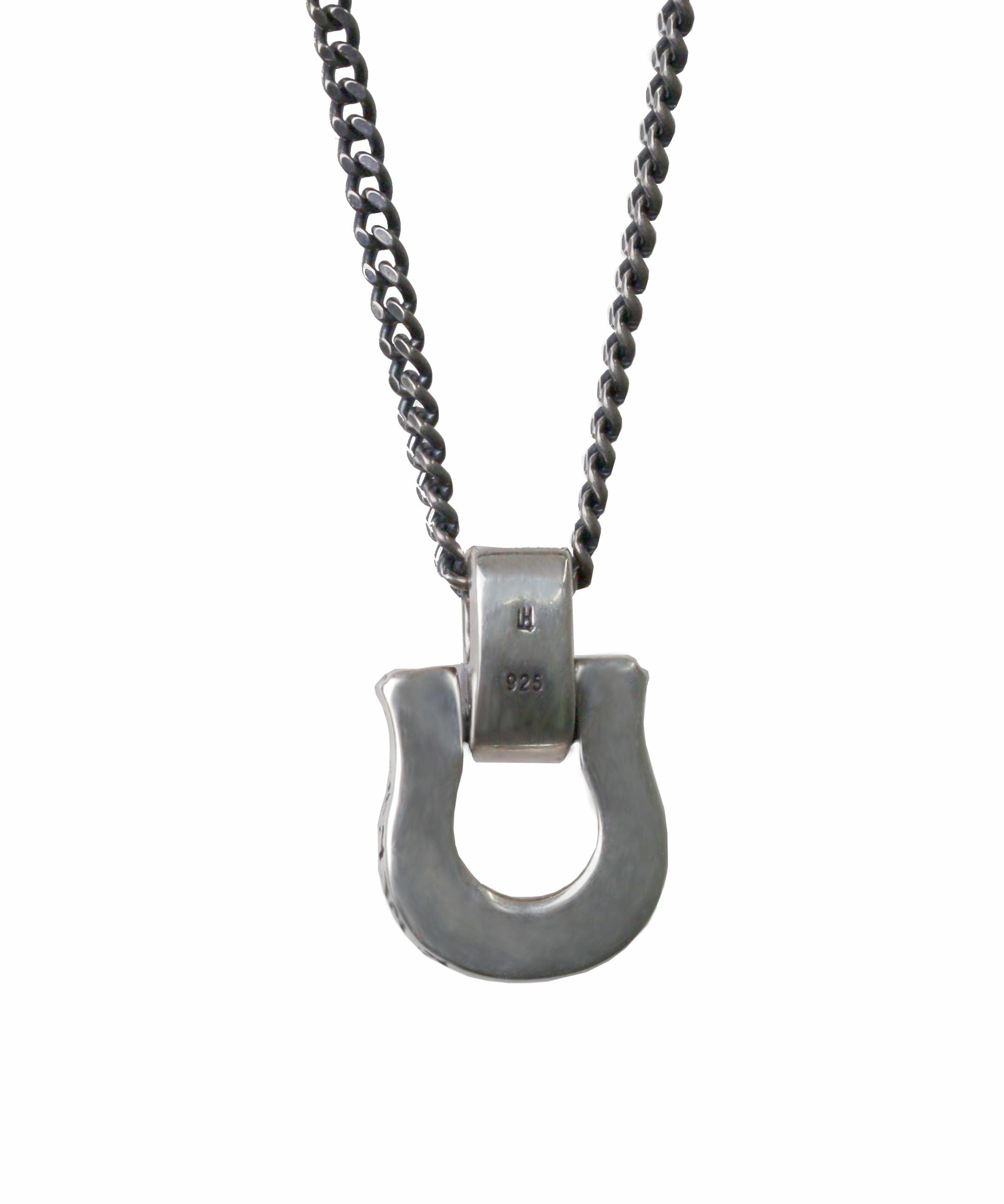 LUCK”ロイヤルホースシューネックレス/シルバー×ブラック/シルバー925