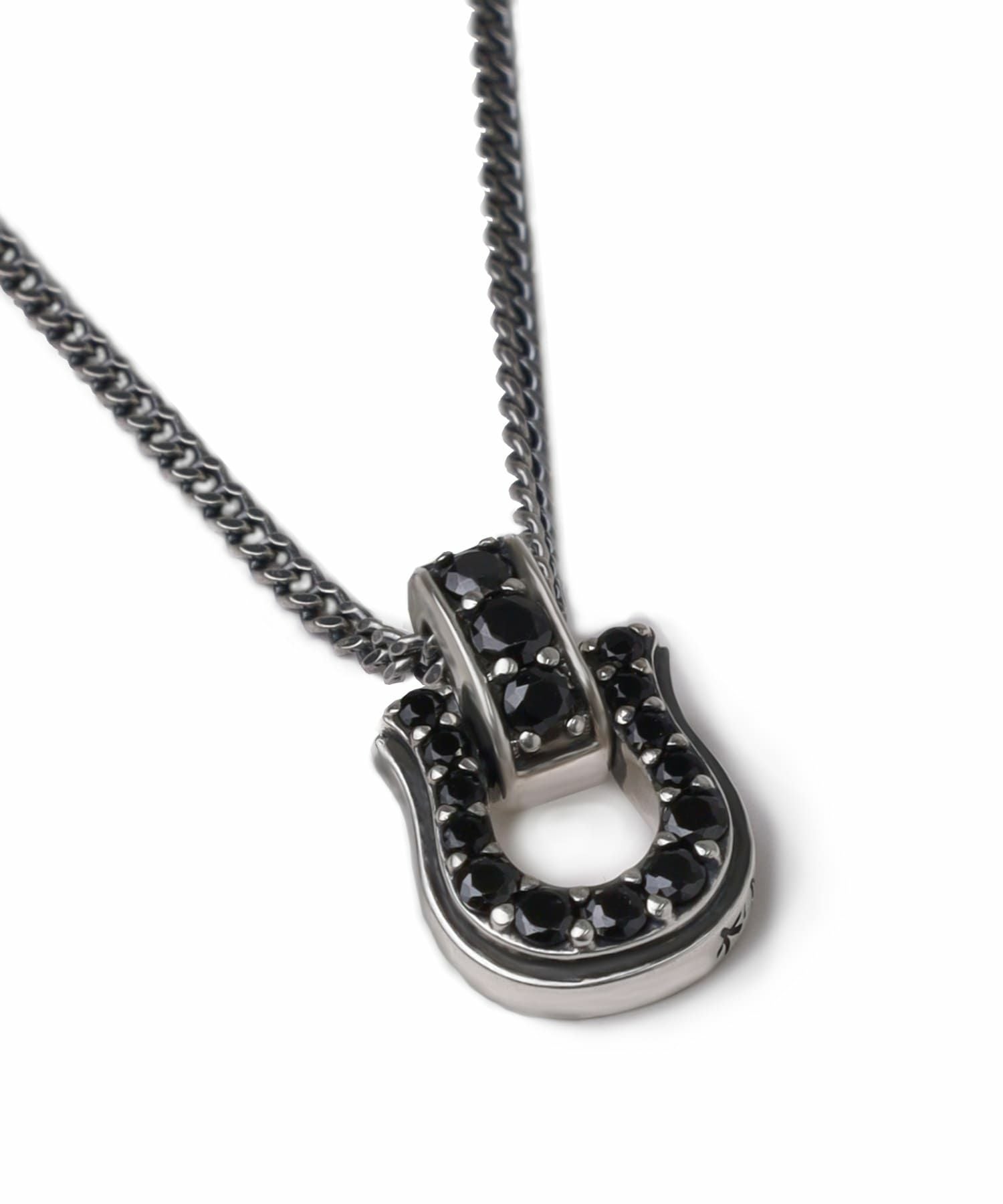 LUCK”ロイヤルホースシューネックレス/シルバー×ブラック/シルバー925