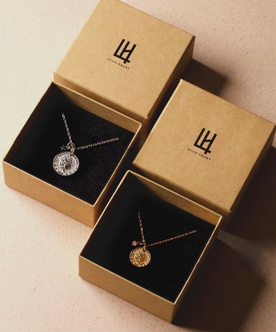 【限定展開】“LH-1”ライオンコインペアネックレス/サージカルステンレス（金属アレルギー対応）