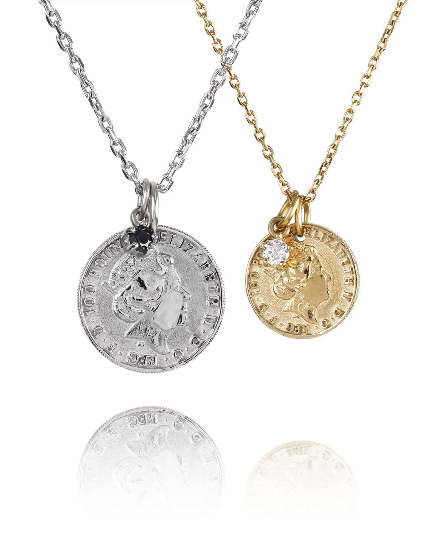 【限定展開】“LH-1”ライオンコインペアネックレス/サージカルステンレス（金属アレルギー対応）