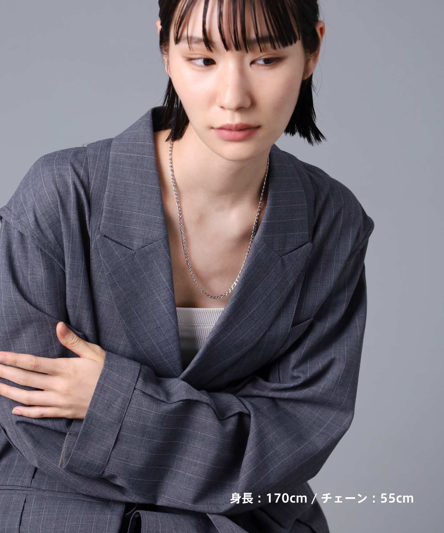 【限定展開】“LH-1”コンフォートチェーンネックレス/フィガロ/サージカルステンレス（金属アレルギー対応）