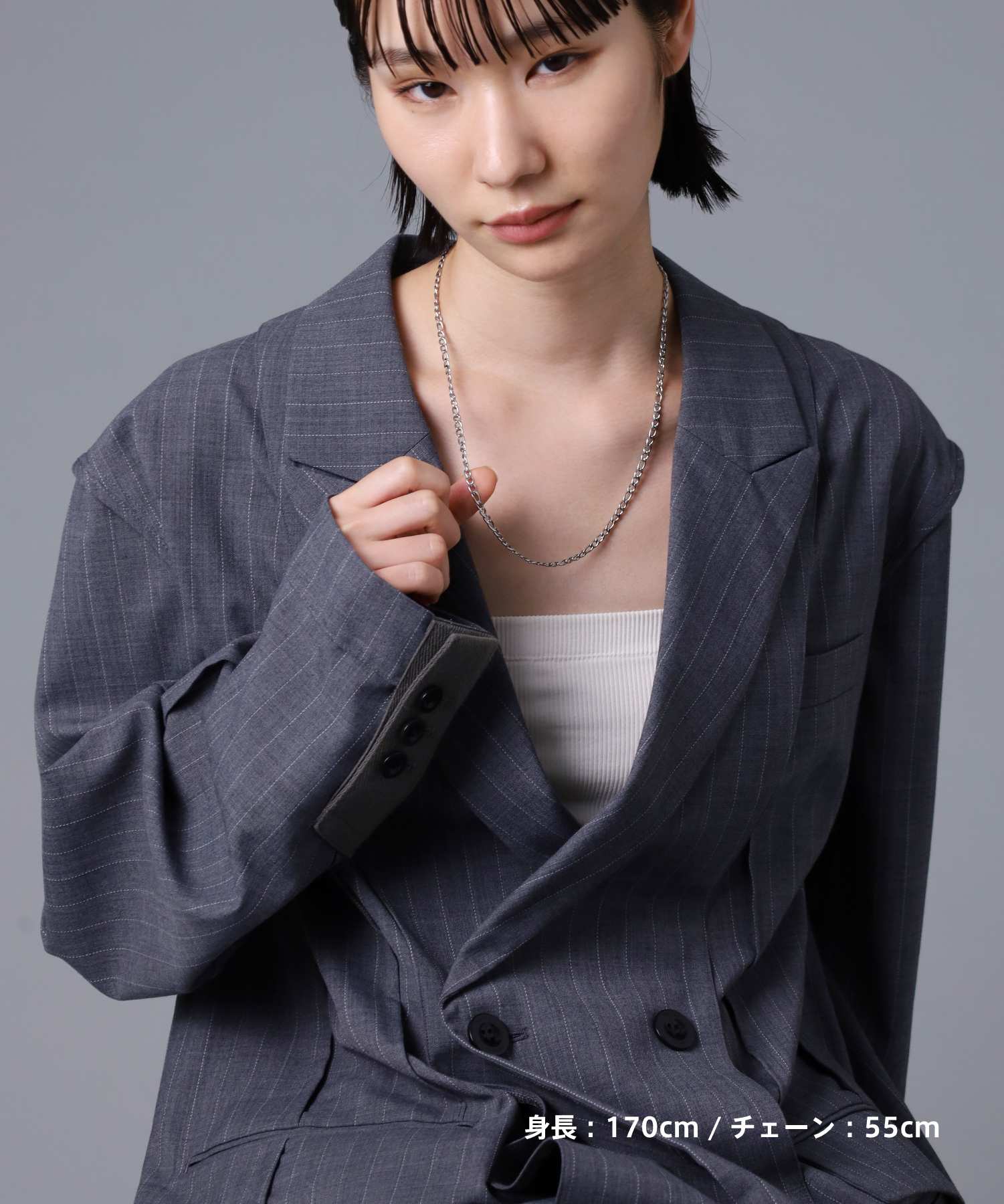 【限定展開】“LH-1”コンフォートチェーンネックレス/フィガロ/サージカルステンレス（金属アレルギー対応）