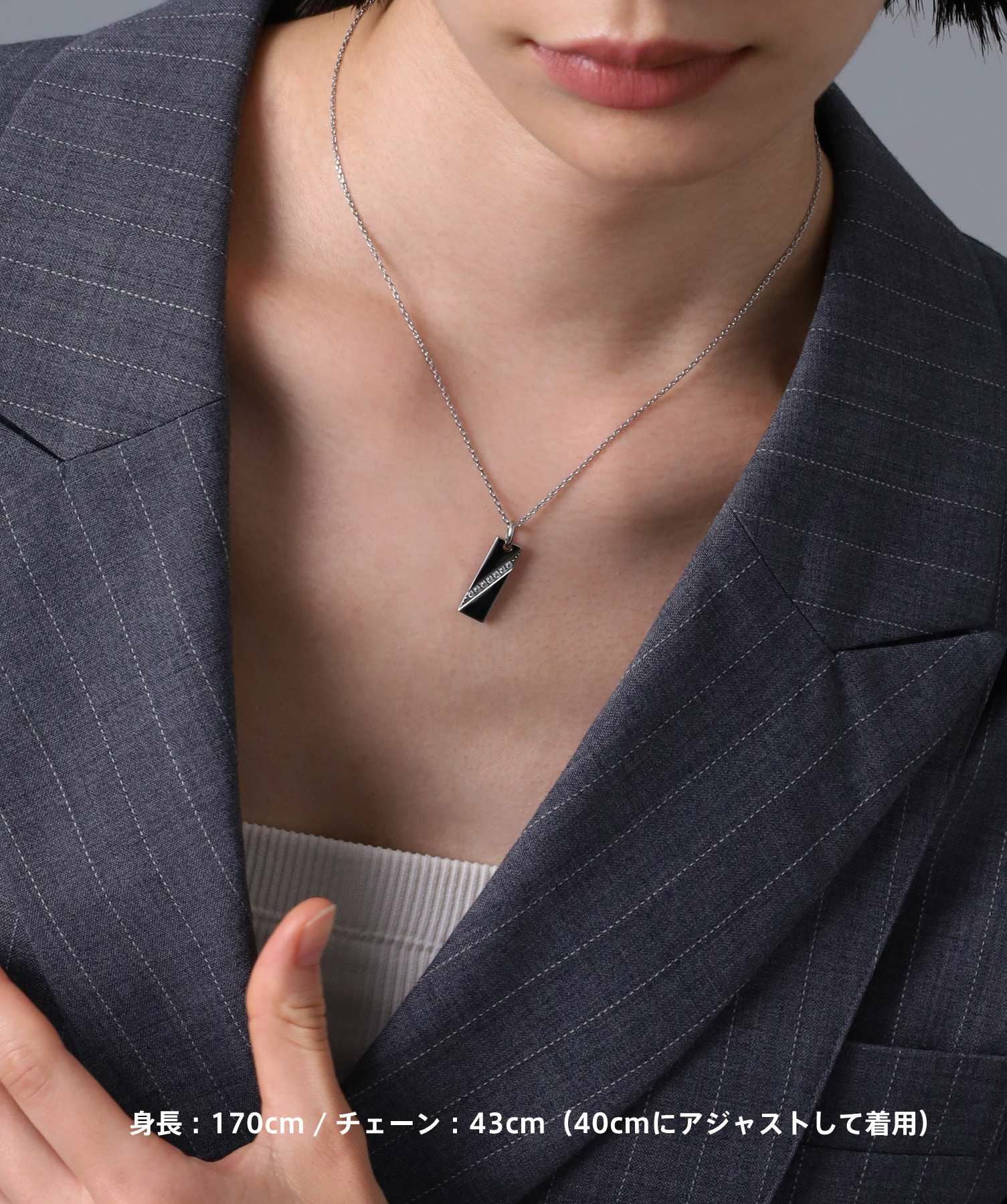 限定展開】“LH-1”ジェムプレートペアネックレス/サージカルステンレス